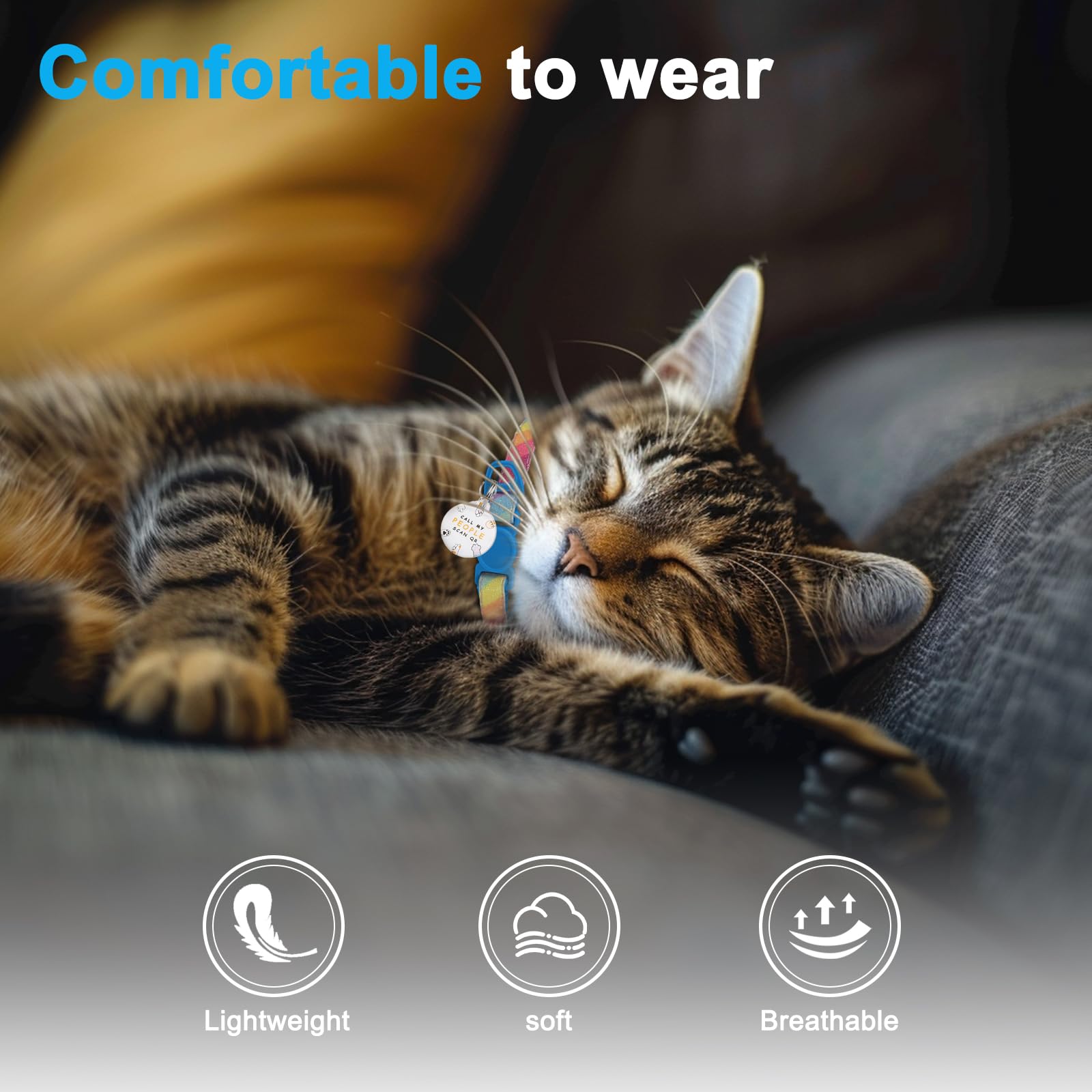 Cat Collar Breakaway With Qr Code Name Tag, Glitter Kitten Collars With Bell, Cat Tags Personalized, Ultra-Durable, Comfortable,