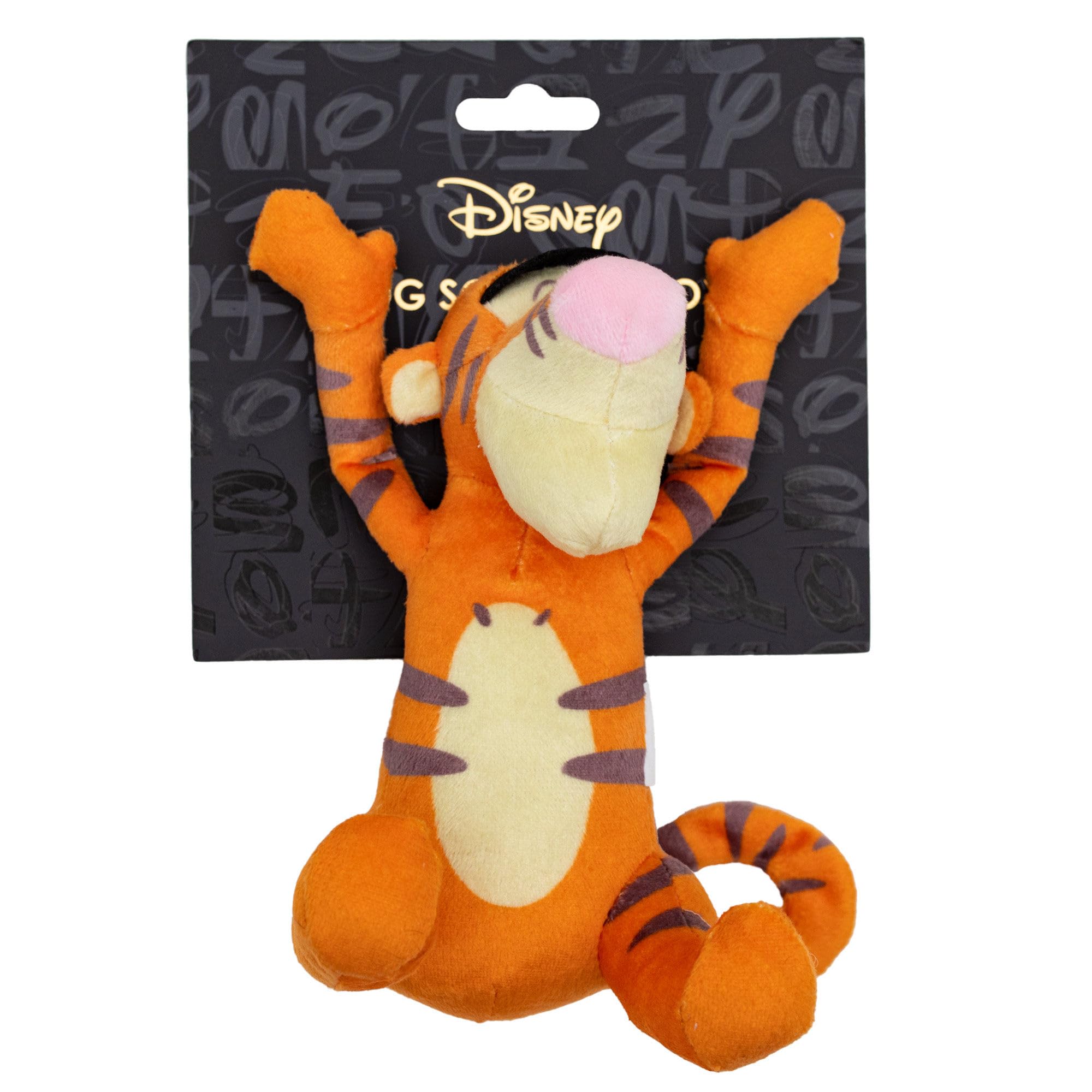Buckle-Down Disney Dog Toy, Winnie The Pooh Tiggers Arms Up Sitting Pose Pet Toy, Plush
