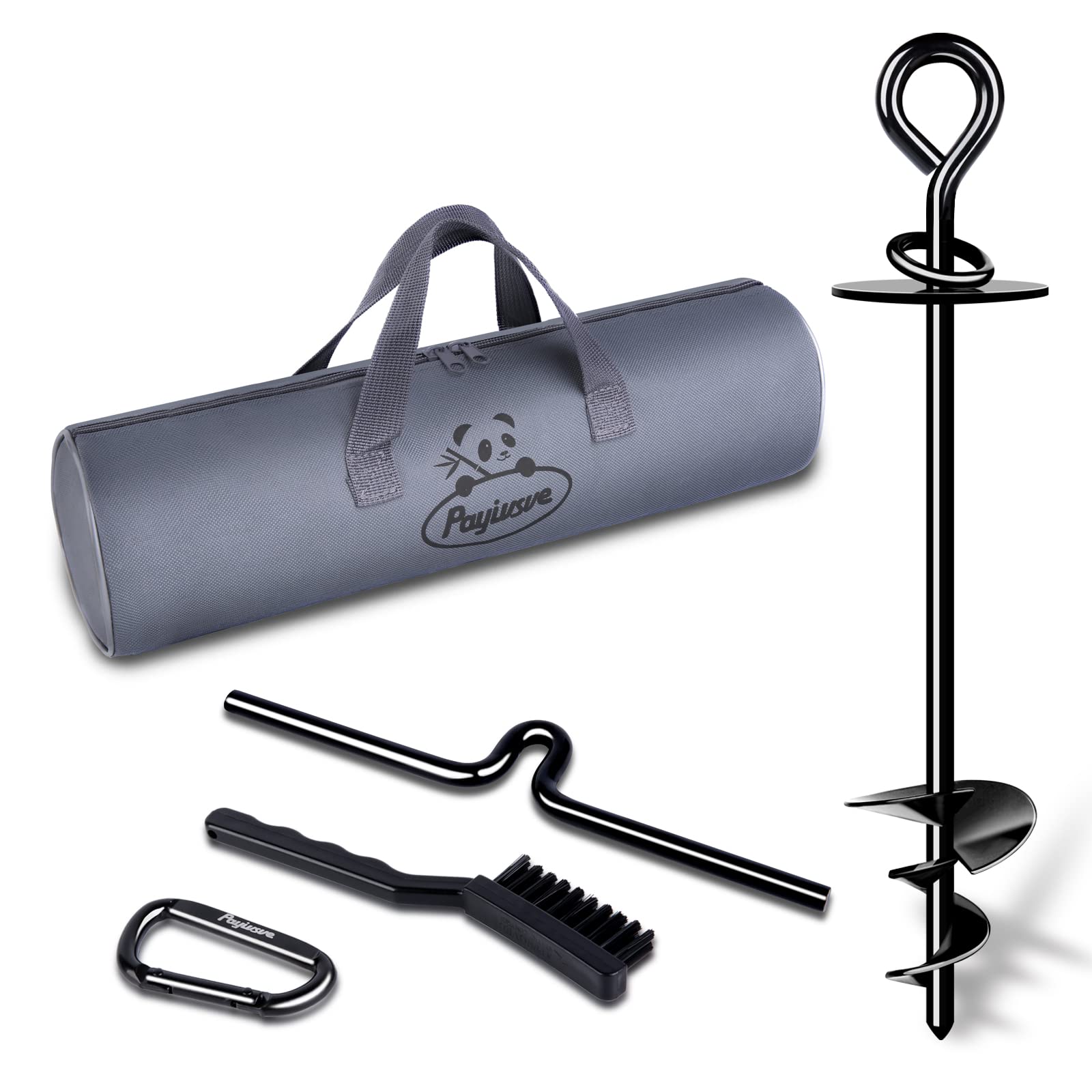 Dog Tie Out Stake For Large Dogs Up To 220 Lbs, Dog Stake Heavy Duty For Outside/Yard/Beach, 360 Rotation No Tangling Dog Anchor