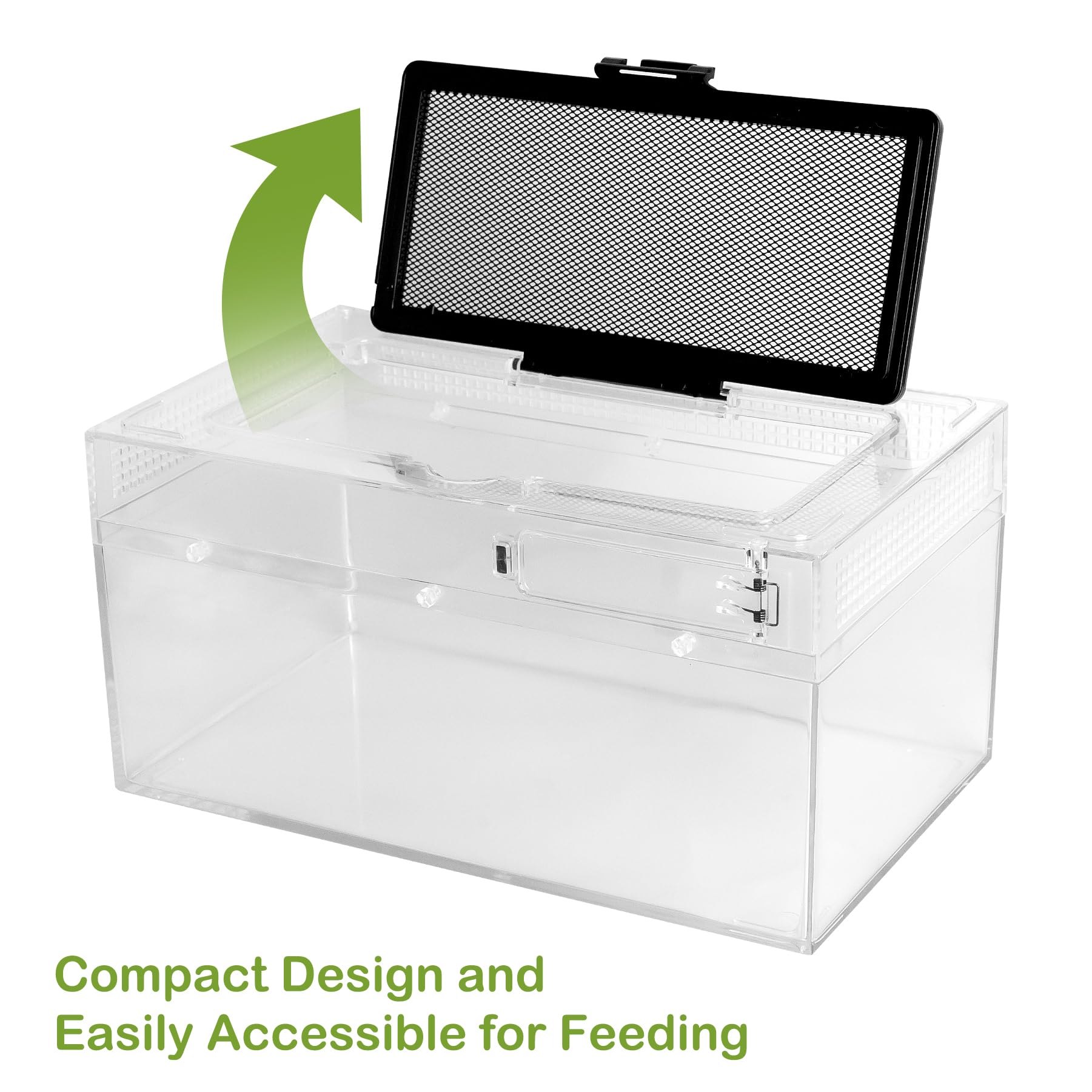 Reptile Terrarium Amphibian Tank Spider Cages Snake Cage 7X11.8X5.9Inch Suitable For Breeding Lizards,Turtles,Chameleons,Jumping