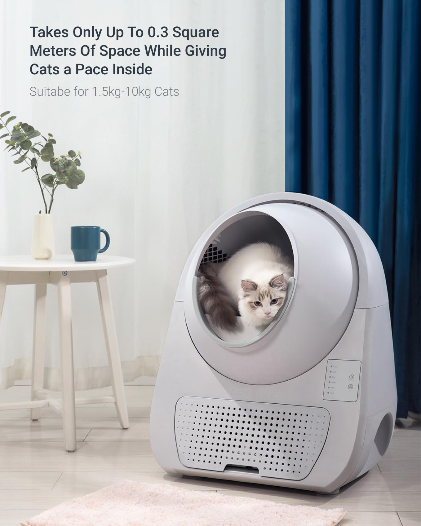 Catlink Self-Cleaning Litter Box For Multiple Cats - Large Capacity, Double Odor Control, Supports Pets 3.5-22 Lbs (Young Versio