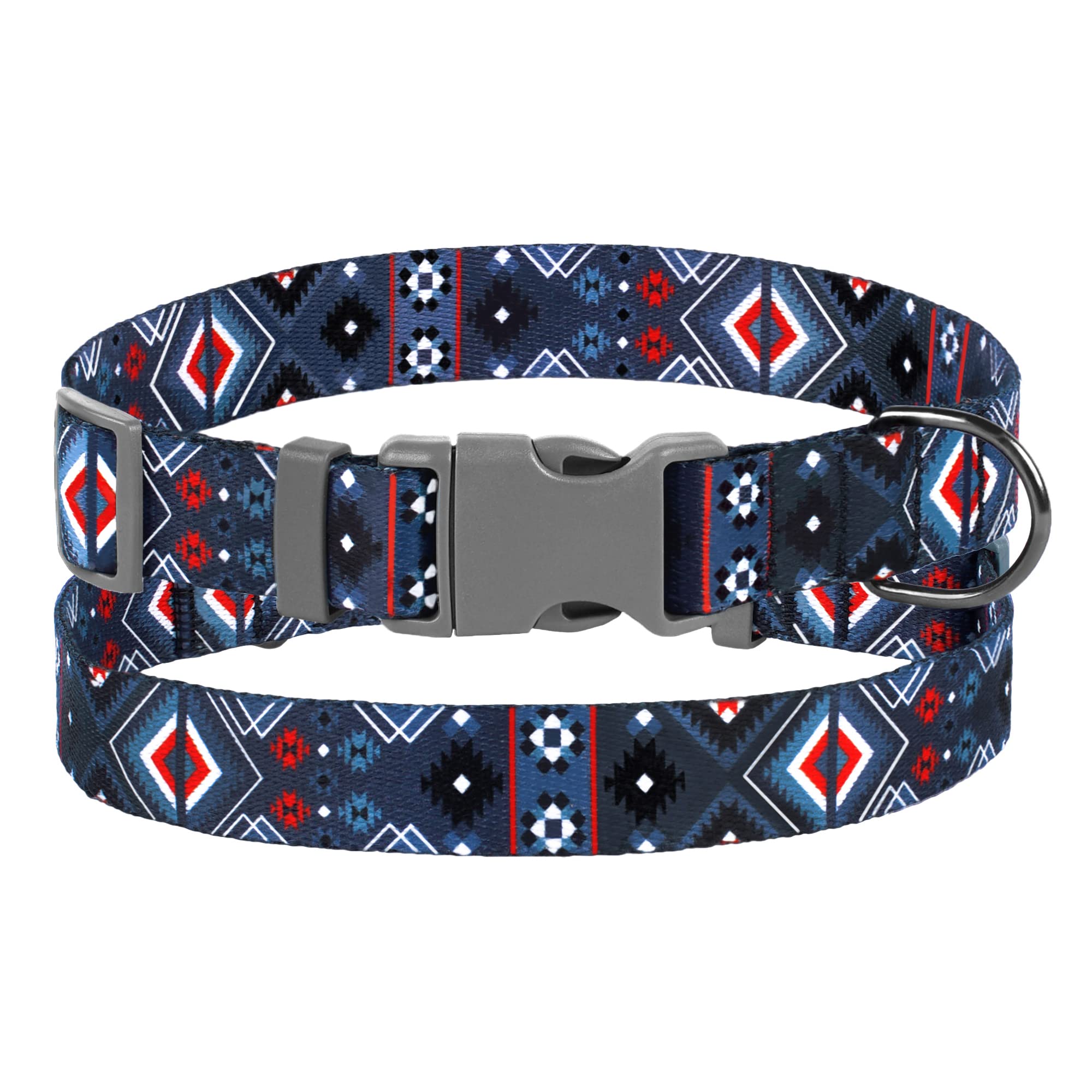 Southwest Dog Collar Tribal Pattern Adjustable Puppy Pet Collars For Small Medium Large Dogs Aztec Print (Aztec, Neck Fit 18'-26')