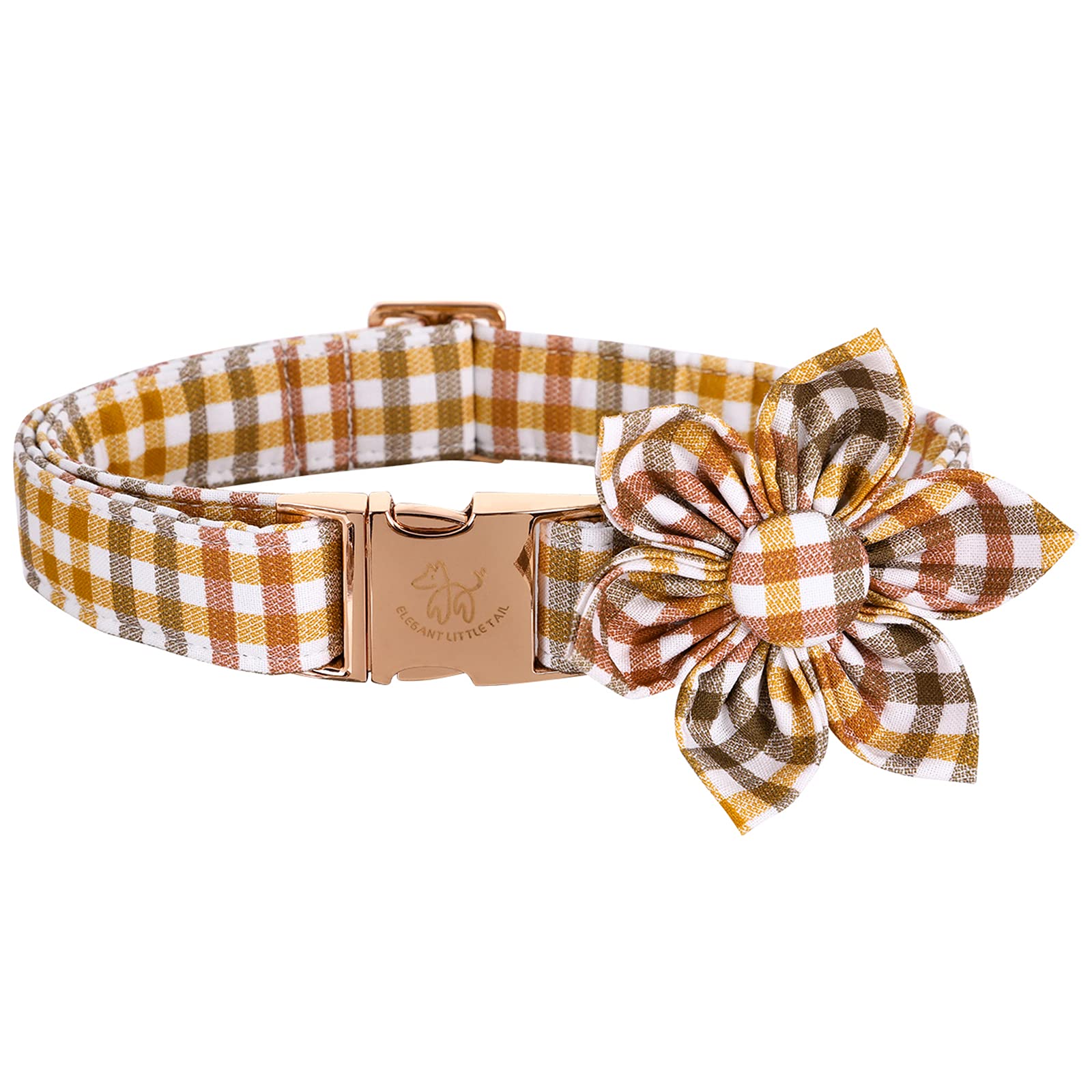 Elegant Little Tail Flower Dog Collar For Female Or Male Dogs, Fall Pet Collar Adjustable Dog Collars Gift For X-Small Dogs And Cats