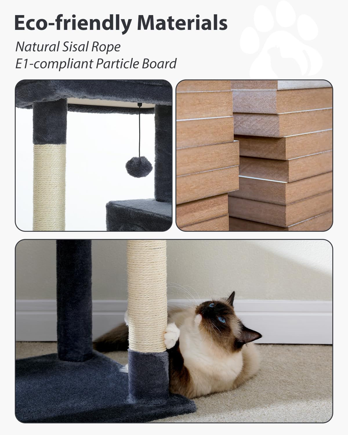 Pequlti Cat Tree For Large Cats With Metal Frame Big Hammock, Cat Tower For Indoor Cats With 2 Door Condo House, [56.3=143Cm]