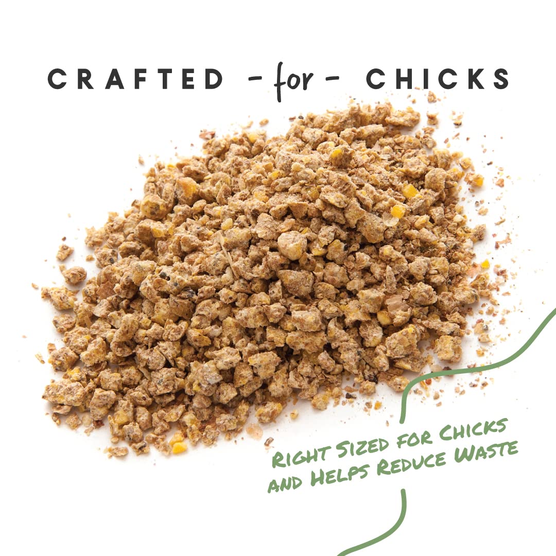 Manna Pro Medicated Chick Starter Grower - Crumbled Chick Feed - Feed for Young Chickens - 6-Pack of 5lbs