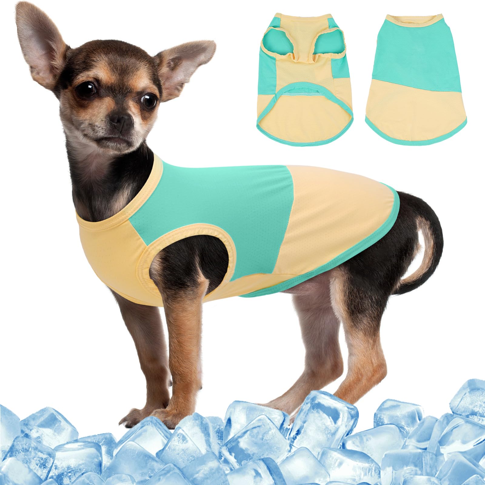 Migohi Dog Cooling Shirt, Soft Summer Cooling Quick Dry Lightweight Dog Sleeveless Shirts, Sun Protection Vest, Lounge Wear, Sle