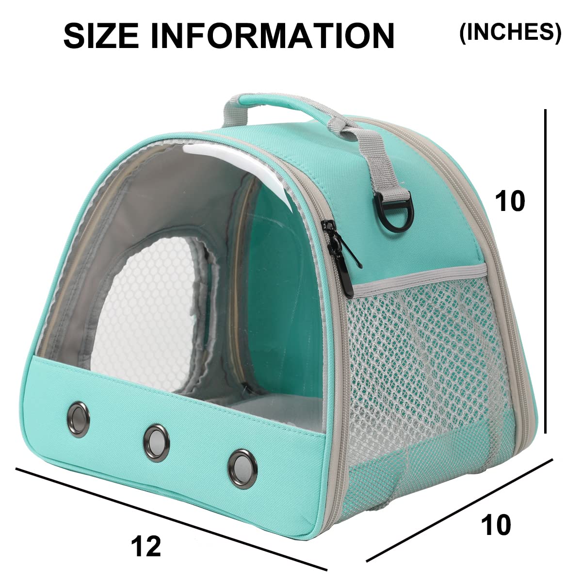 Bearded Dragon Carrier, Lizards & Small Animal Travel Carrier For Hedgehog, Rat, Parrot, Bird & Guinea Pig - Portable Carrier Fo