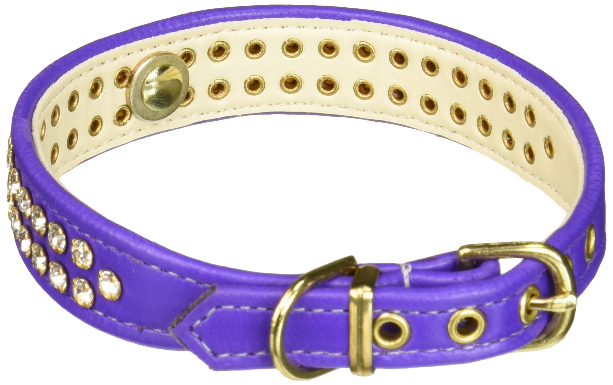 Dog, Puppy & Pet Collar, &quot;#72 Clear Crystal Jewelry Set&quot; Purple 14