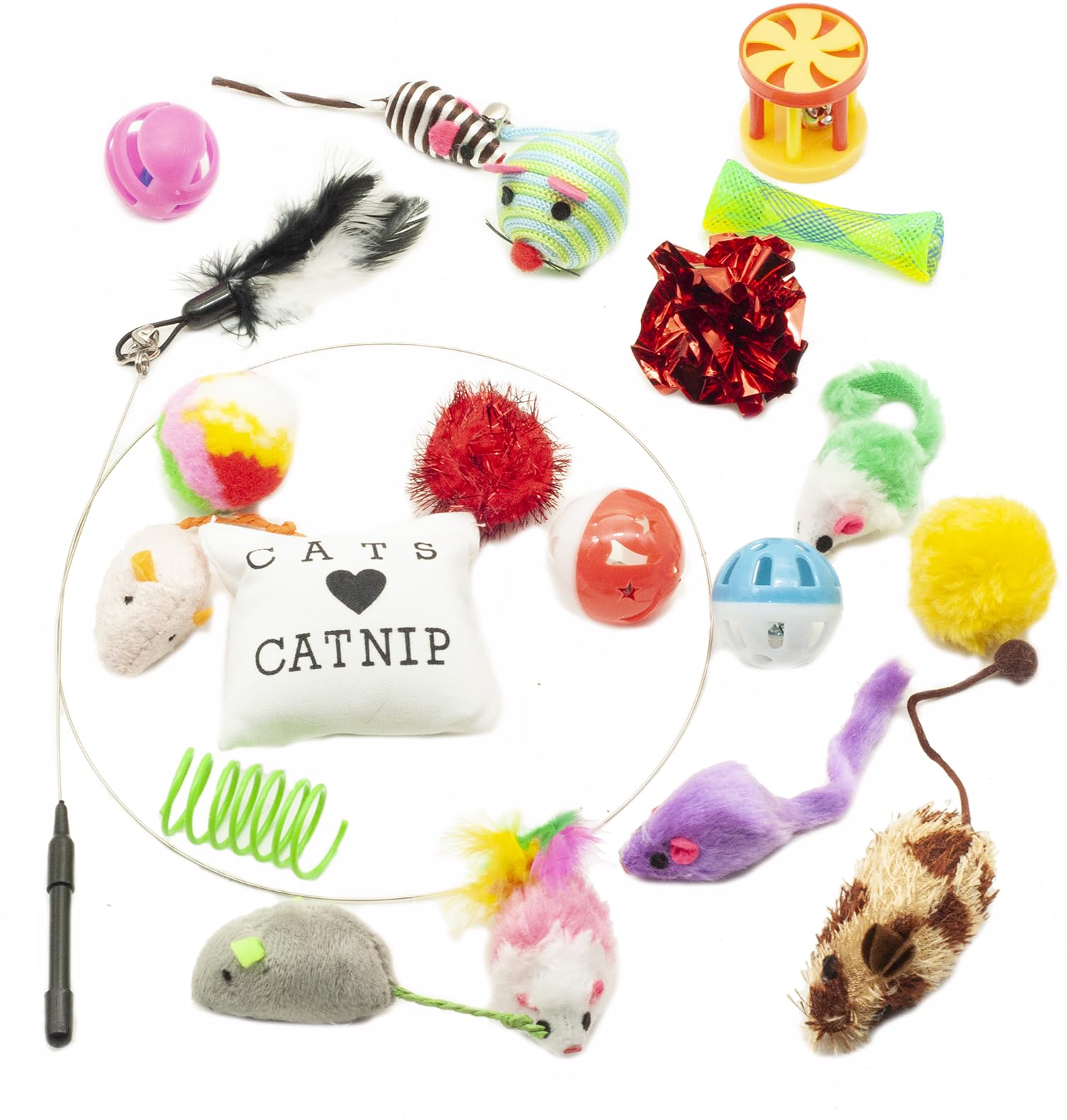 Fashion s Talk Cat Toys Variety Pack for Kitty 20 Pieces
