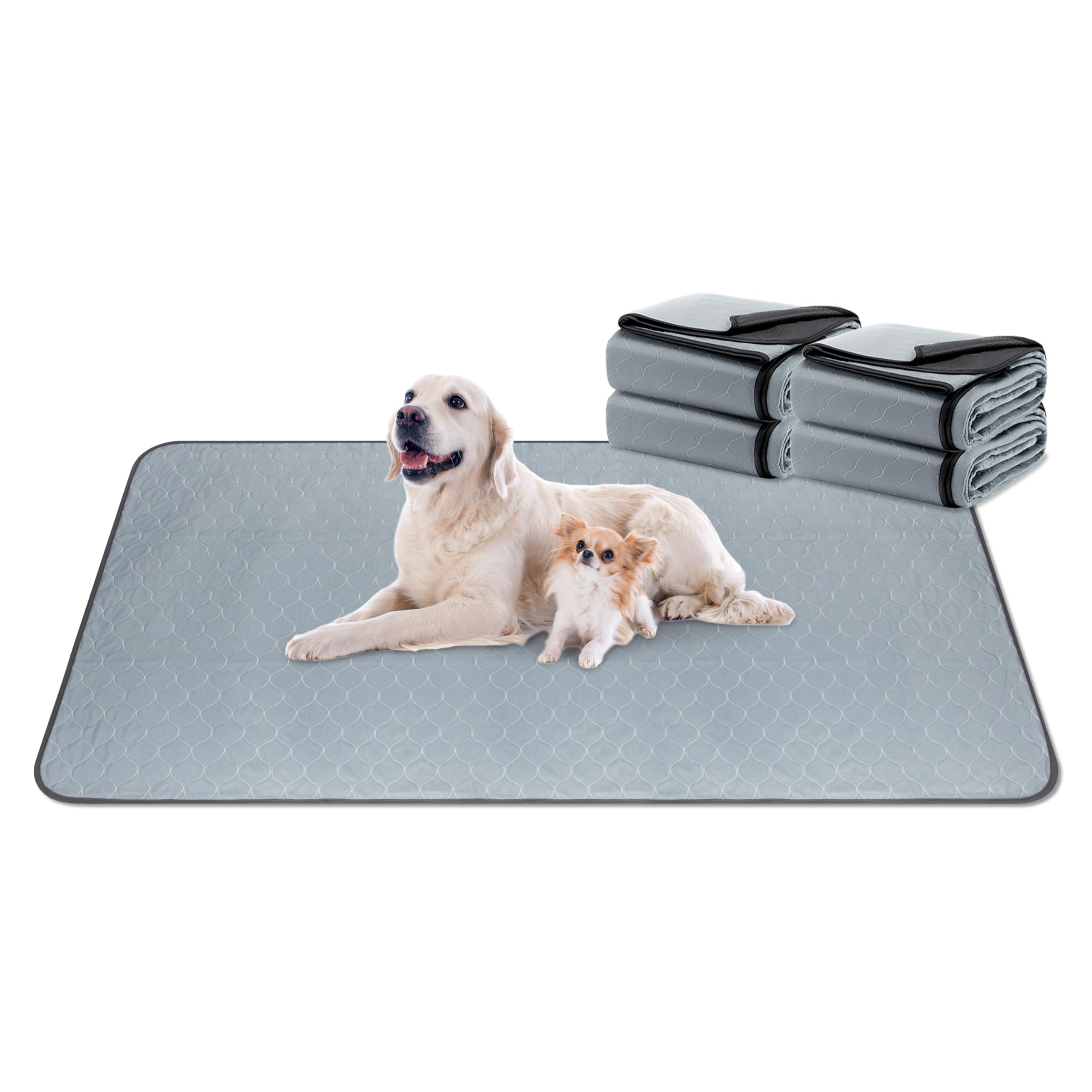 Dahapyboo Extra Large Washable Pee Pads For Dogs,4 Pack Reusable Puppy Pads For Dogs,36X72 Non-Slip Waterproof Pet Training Pads