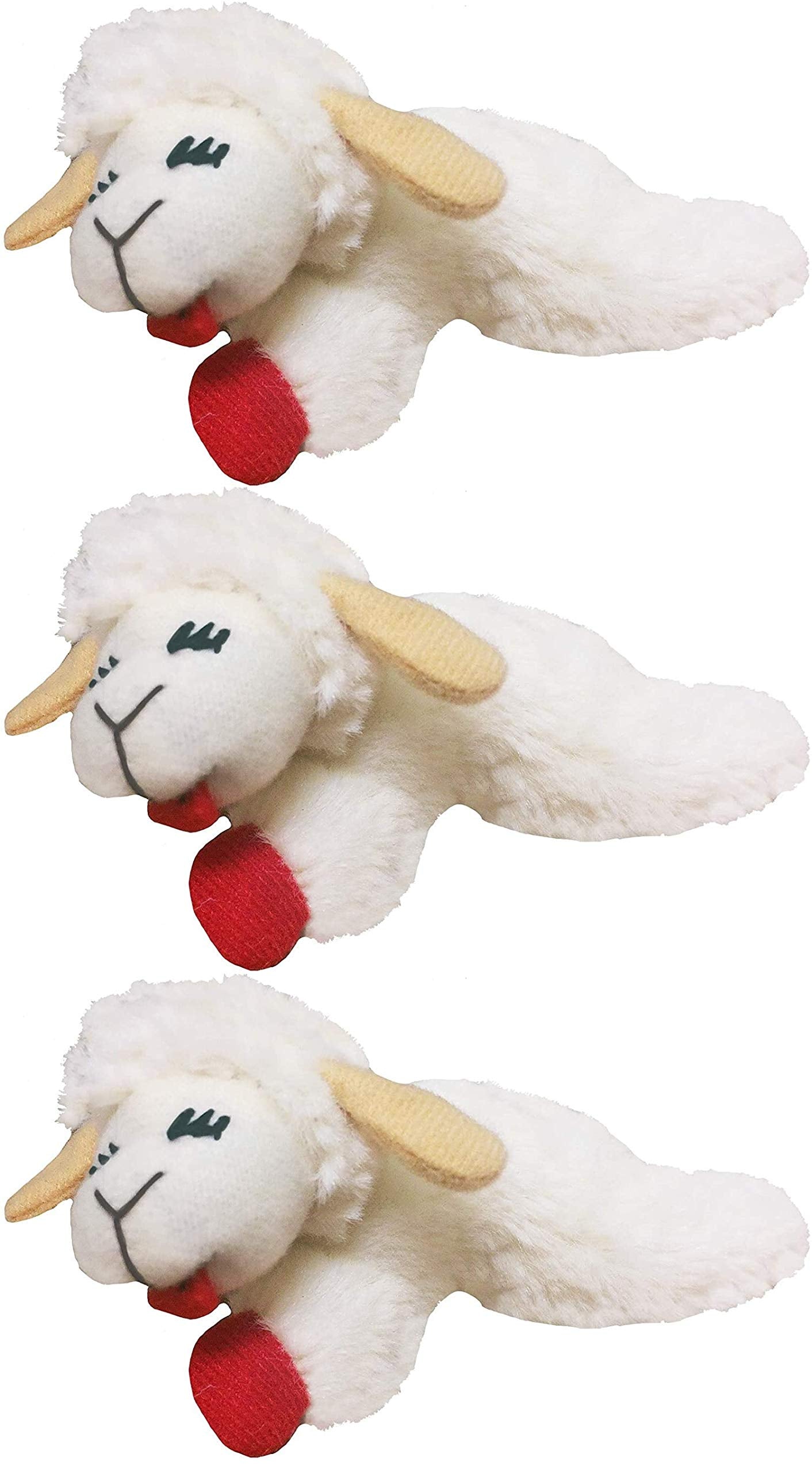 Multipet Lamb Chop Cat Toy (Small (Pack Of 3))