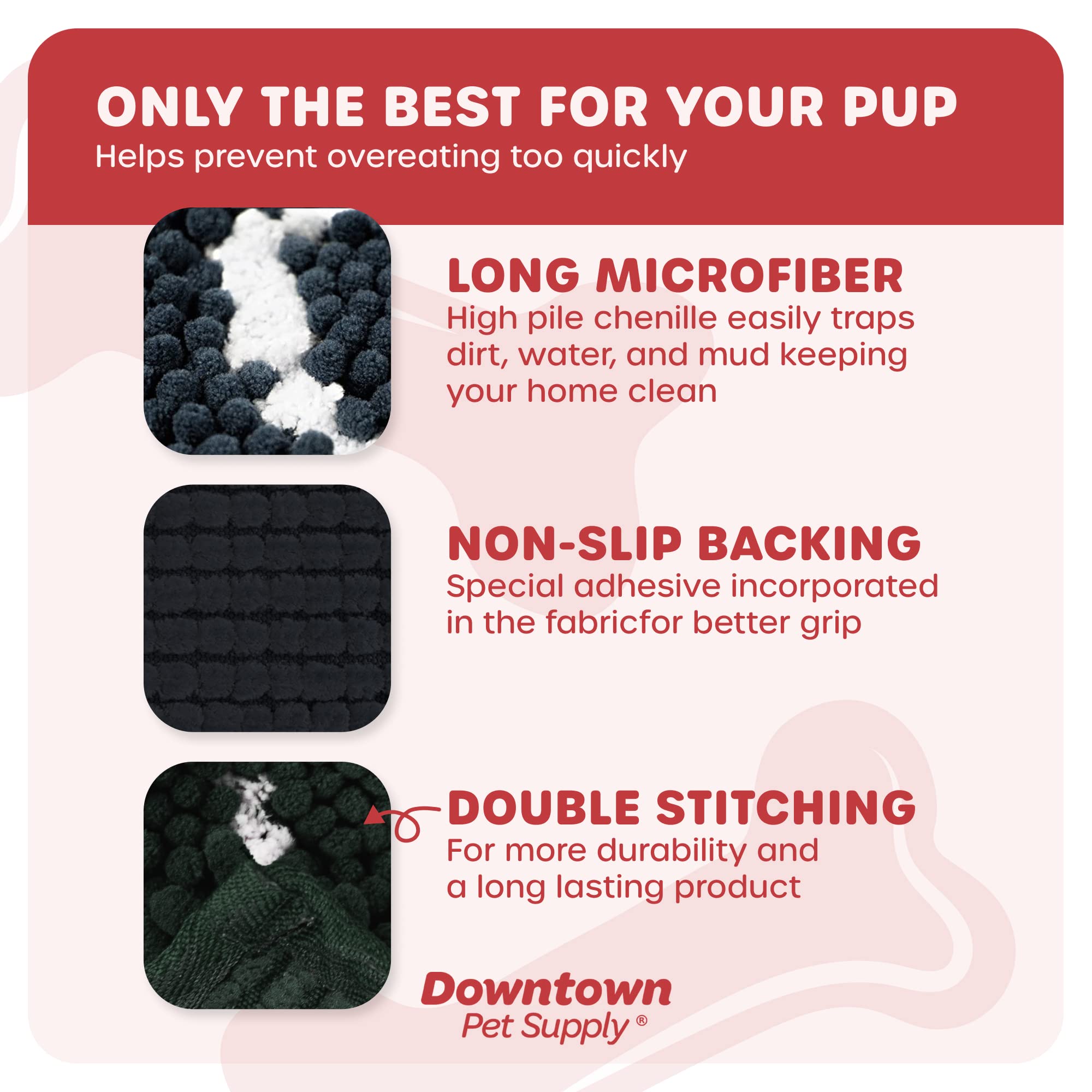 My Doggy Place Microfiber Dog Mat for Muddy Paws, 60 x 36 Charcoal with Paw Print - Non-Slip, Absorbent and Quick-Drying Dog Paw