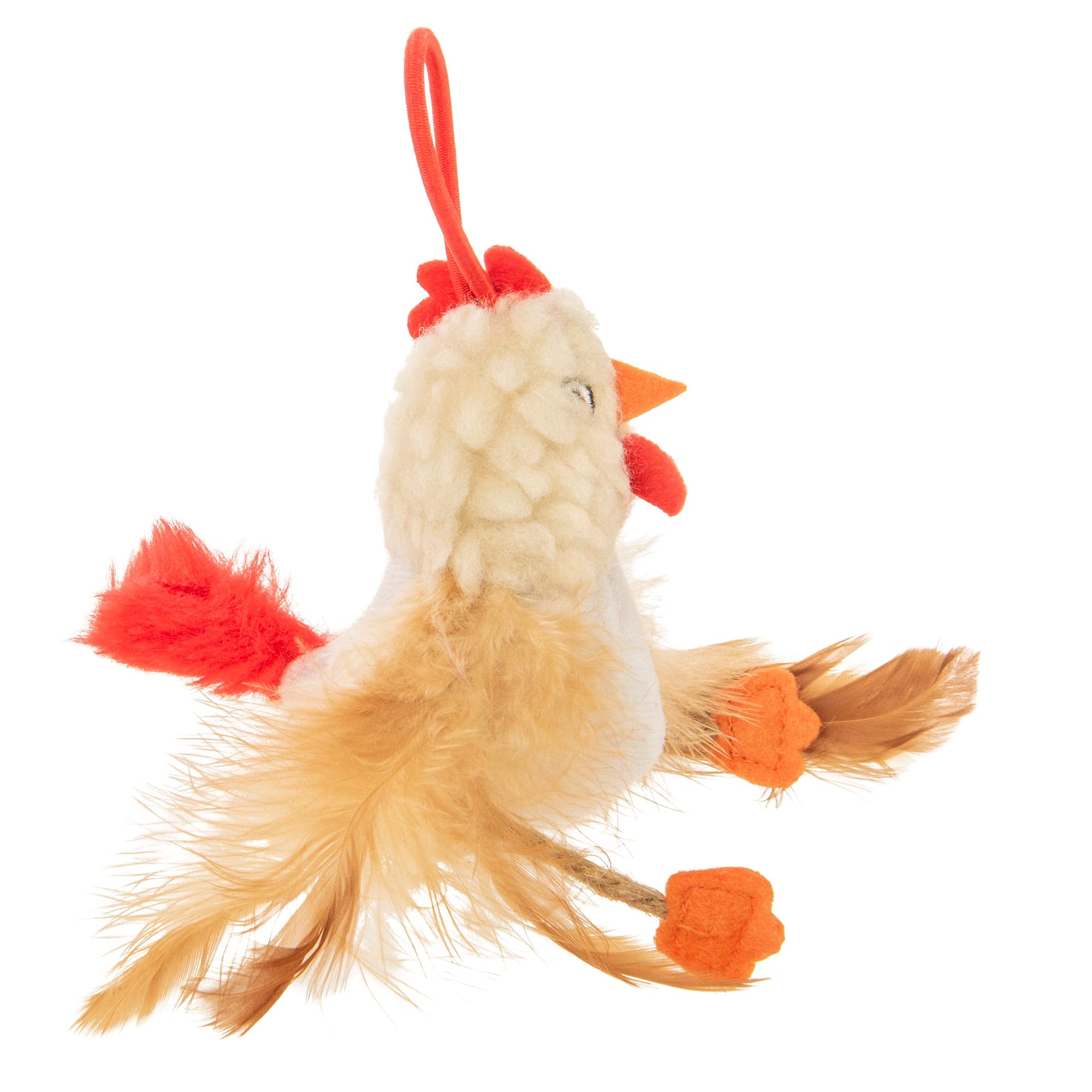 Petlinks Happynip Flying Chicken Electronic Sound Launcher Cat Toy, Contains Silvervine & Catnip, Battery Powered - Beige, One S