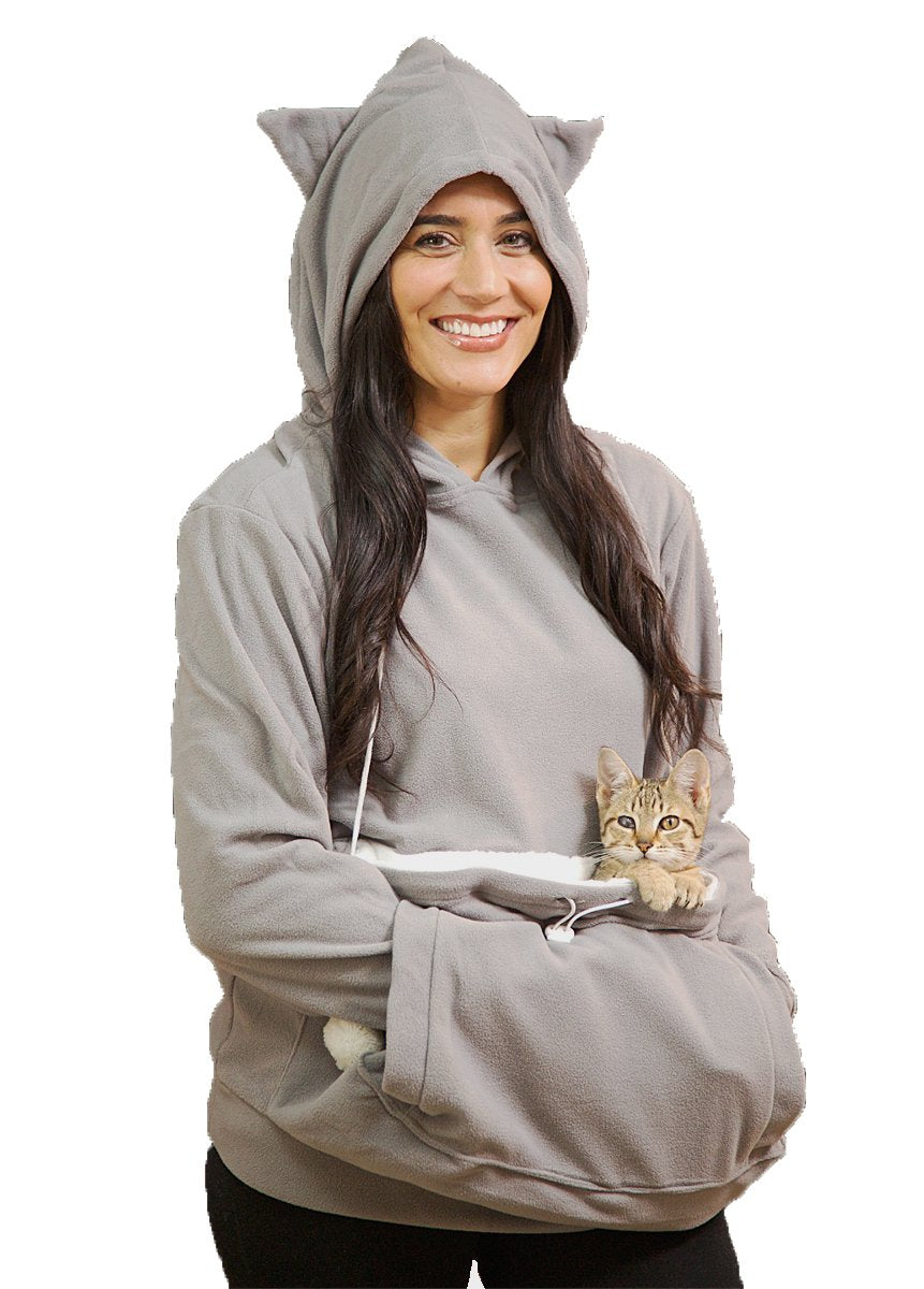 Kittyroo Cat Hoodie, The Original As Seen On Tv Kitty Carrying Sweatshirt, With Super Soft Kangaroo Pet Pouch (X-Large)