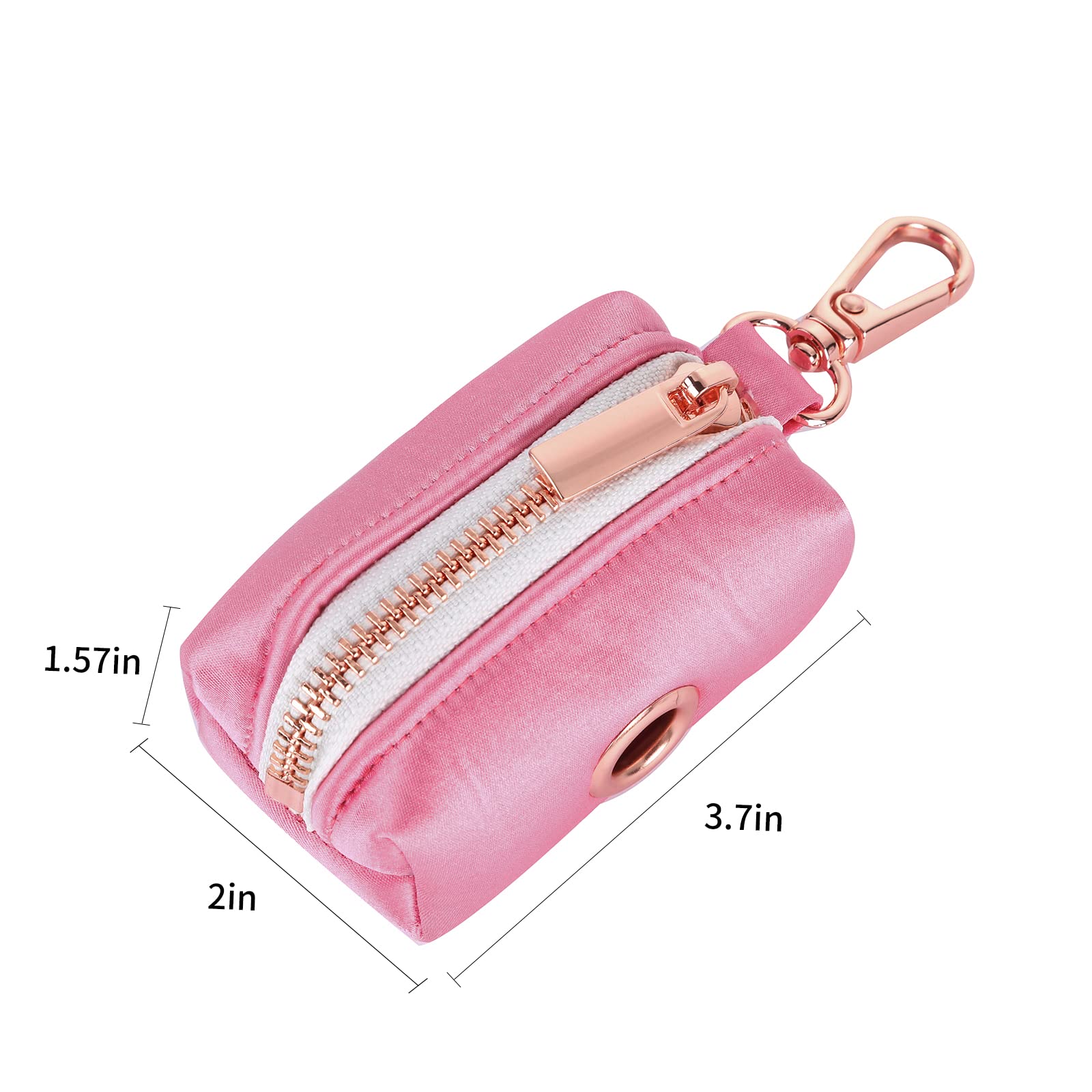 Lionet Paws Cute Dog Poop Bag Holder With Dog Poop Bag For Leash, Silk Dog Bag Dispenser, Matching Dog Collar