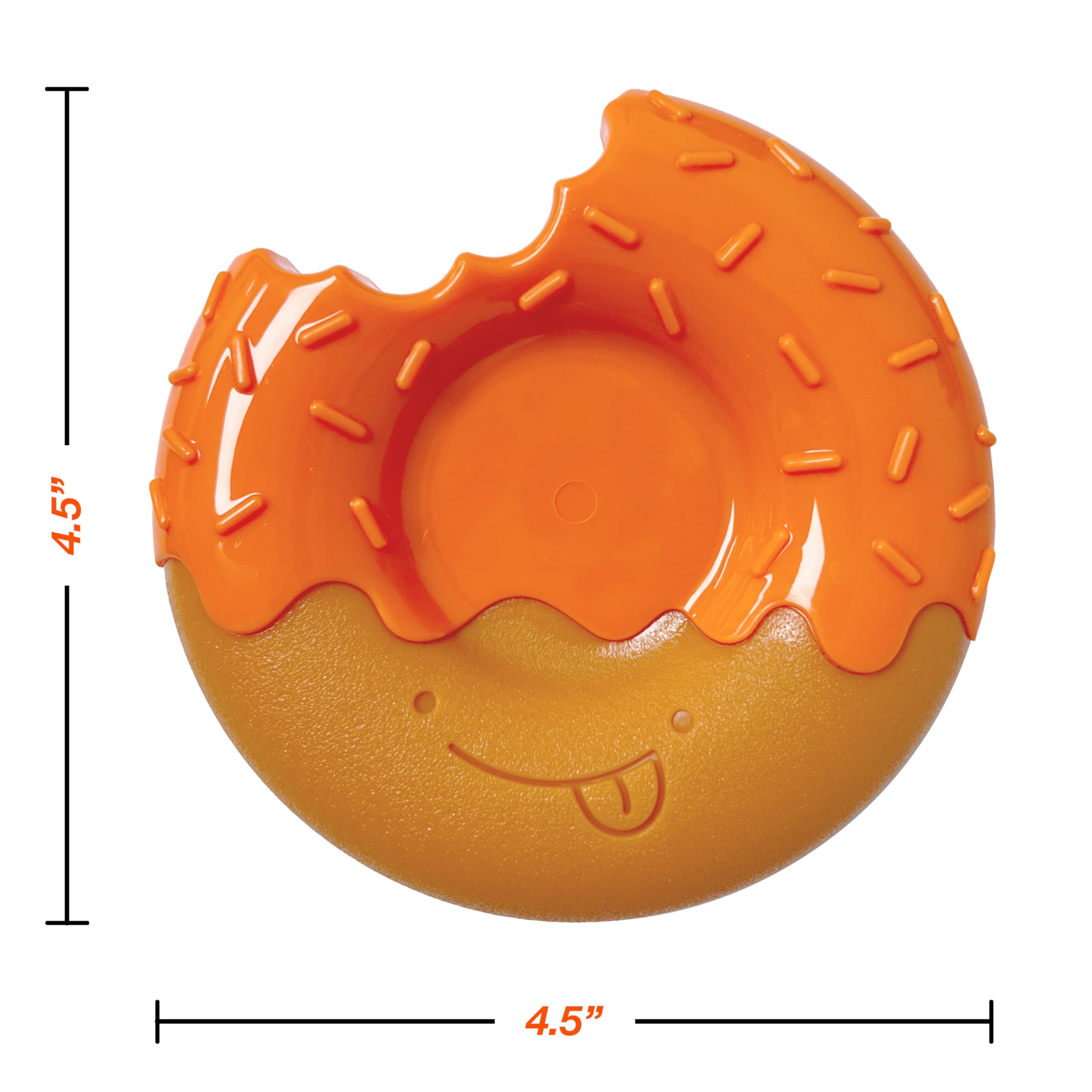 Nylabone Limited Edition 70th Birthday Donut Power Chew Toy for Dogs, Durable & Tough Dog Toys for Aggressive Chewers, Pumpkin &