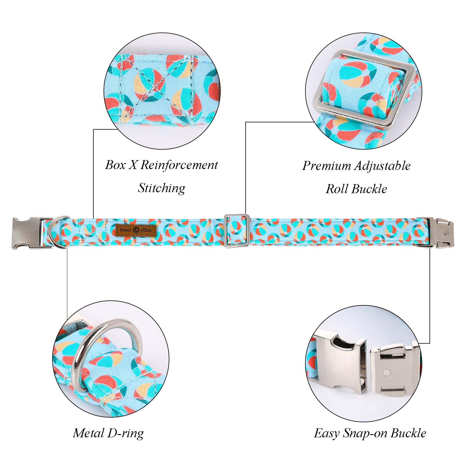 Lionet Paws Patriotic Dog And Cat Collar With Sailor Bow, 4Th Of July, Soft And Comfortable Adjustable American Flag Collar For