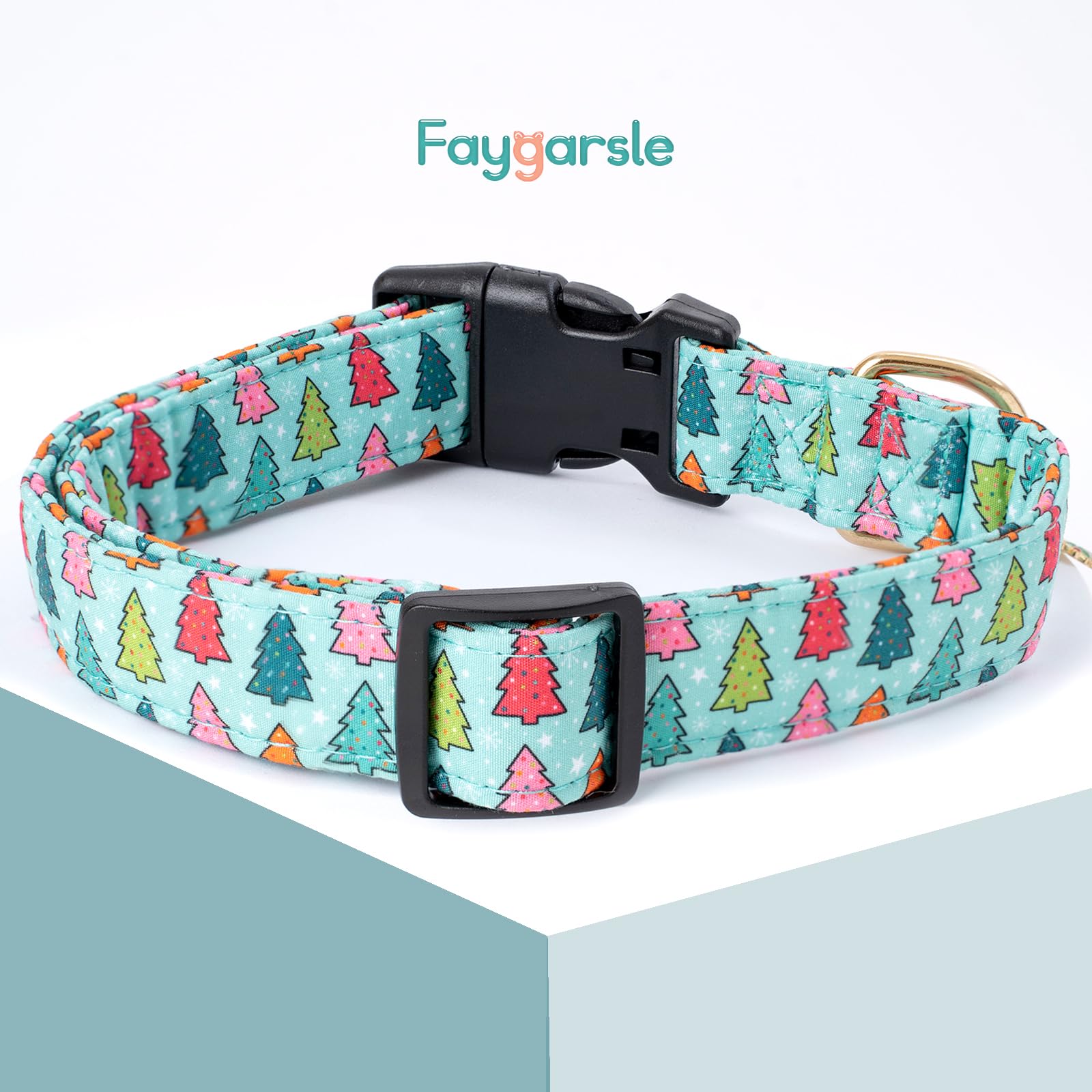 Faygarsle Green Dog Collar With Charm Design Christmas Theme Pattern For Small, Medium, Large Dogs - Cute, Stylish Collar For Gi