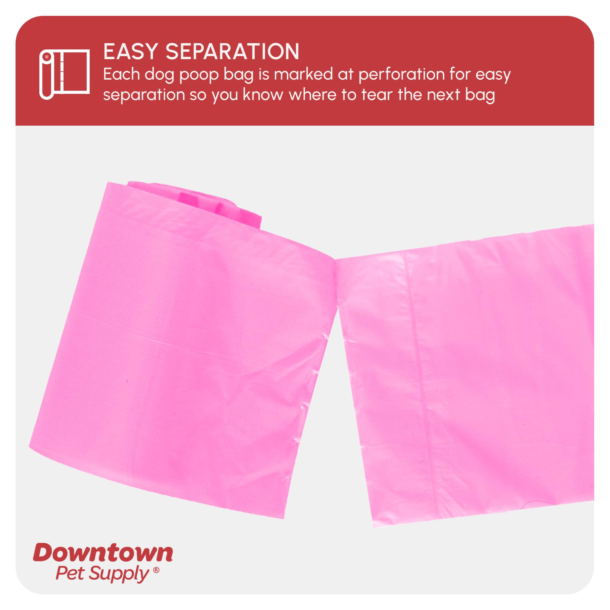 Downtown Pet Supply Poop Bags For Dogs With Dispenser, 180 Count - Leak-Proof Dog Waste Bags And Bone-Shaped Dog Poop Bags Holde