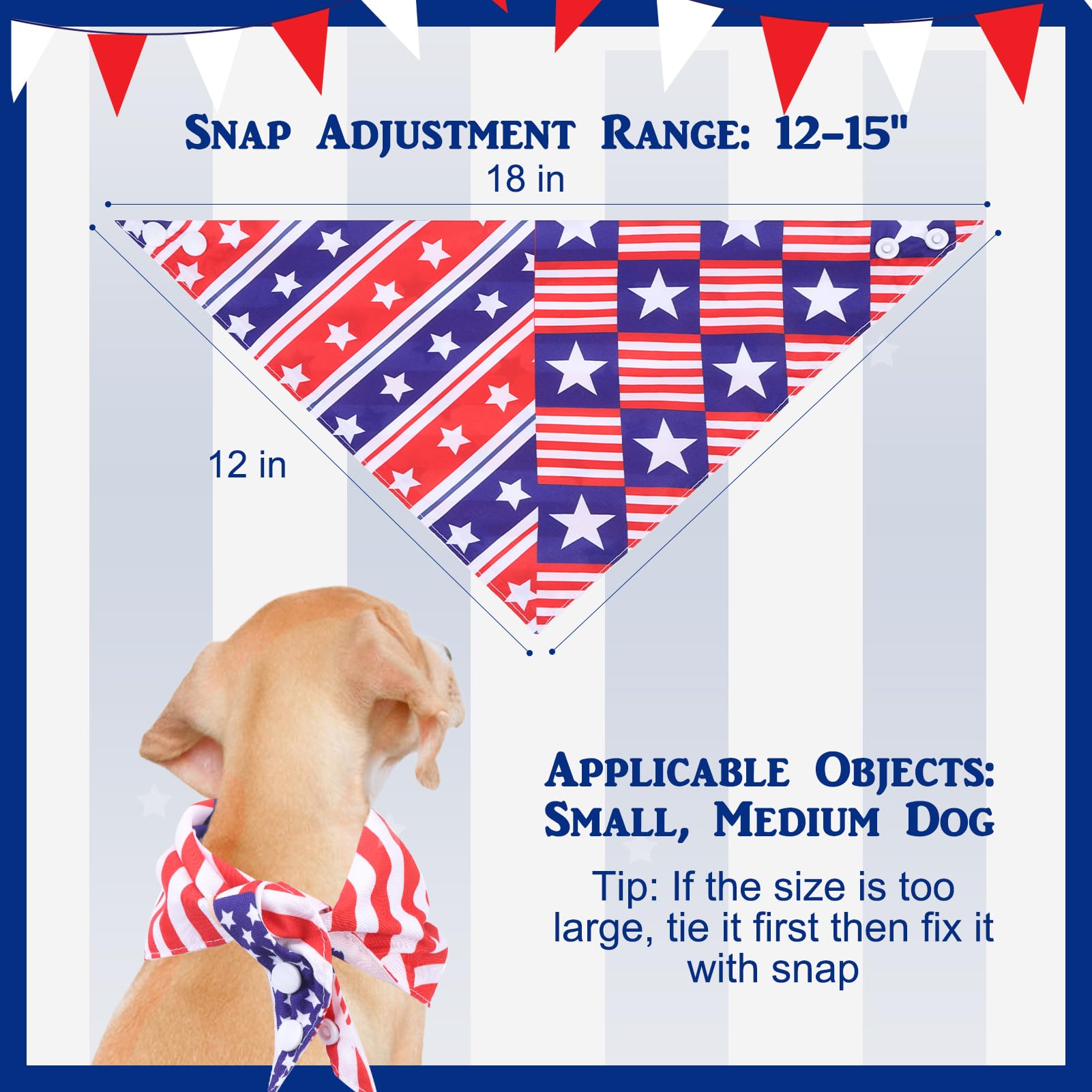 Pawchie Thanksgiving Dog Bandanas 4 Pack, Reversible Triangle Scarf Bibs With Two Adjustable Snaps, Multiple Thanksgiving-Themed