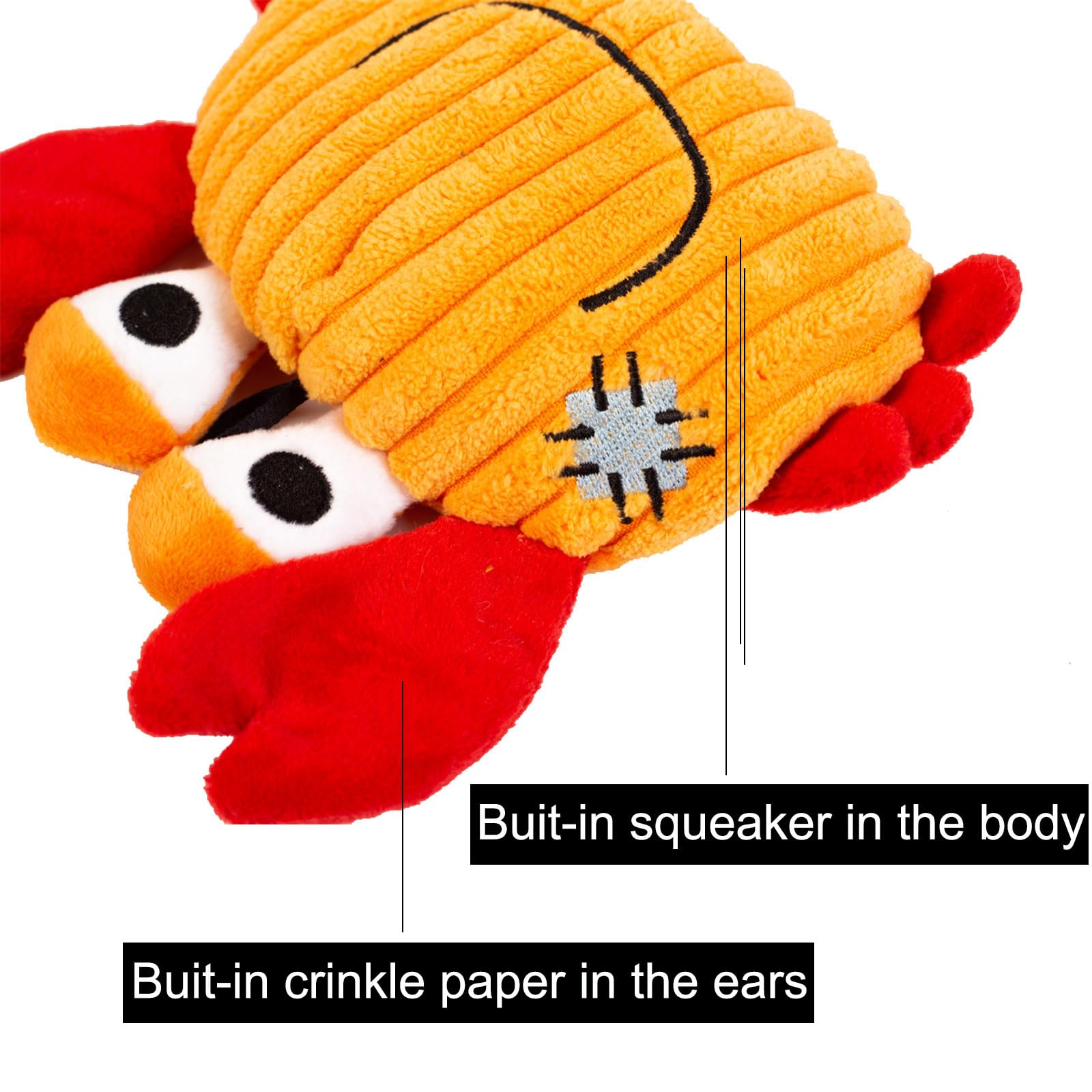 Squeaky Dog Toy, Puppy Toys With Soft, Little Dog Toy Cute Chew Toys With Crinkle Paper Stuffed, Plush Animal Dog Toys To Keep T