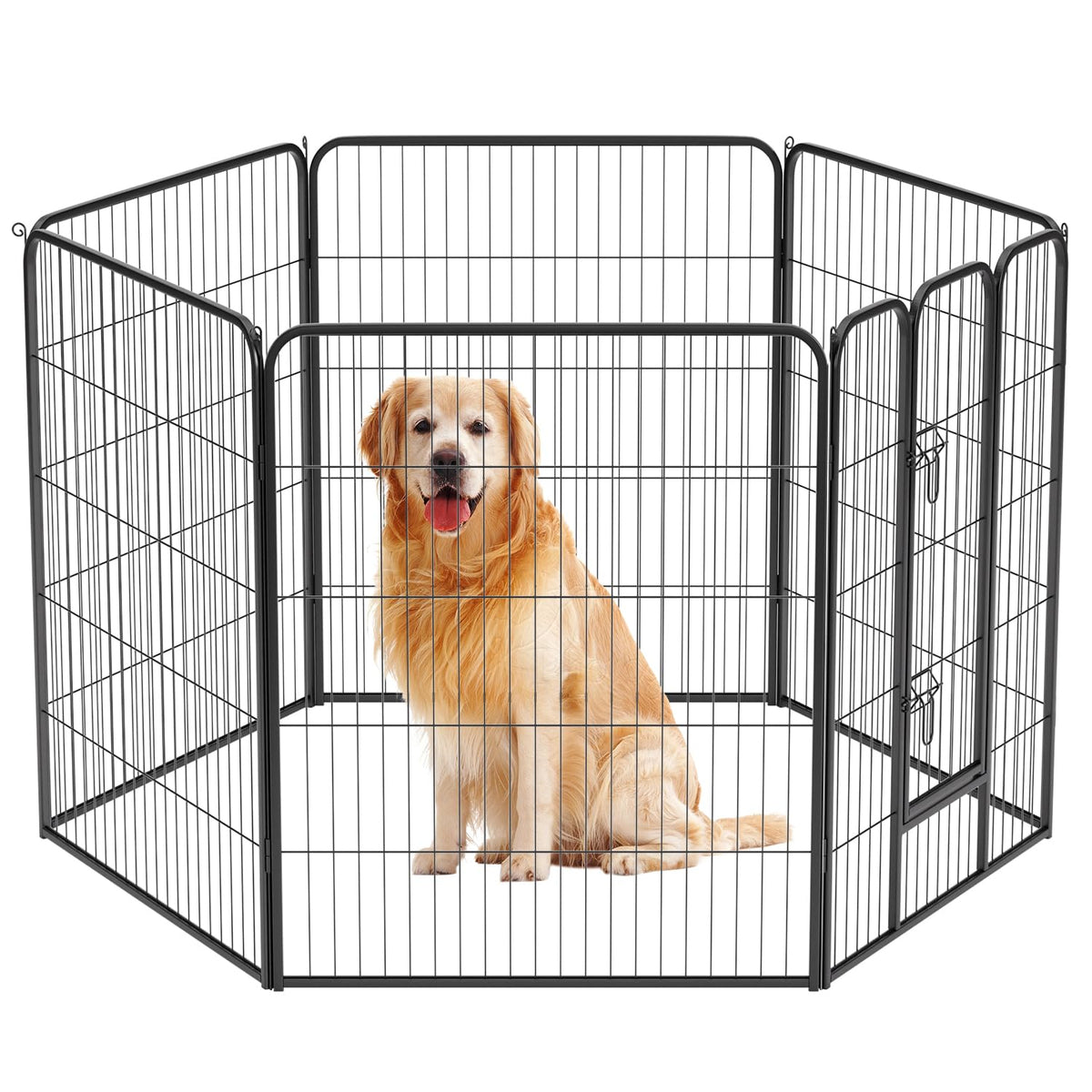 Bestpet Dog Playpen Indoor 40 Inch Height 6 Panels Dog Pen For Medium And Large Dogs, Exercise Pen Pet Dog Fence With Doors Pet 