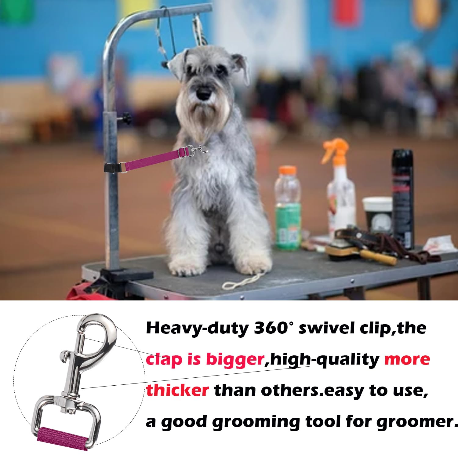 Pet Dog Grooming Table Arm Accessories Dog Grooming Loops For Table Arm Extender Adjustable Extension Loop Bathing Restraint Lea
