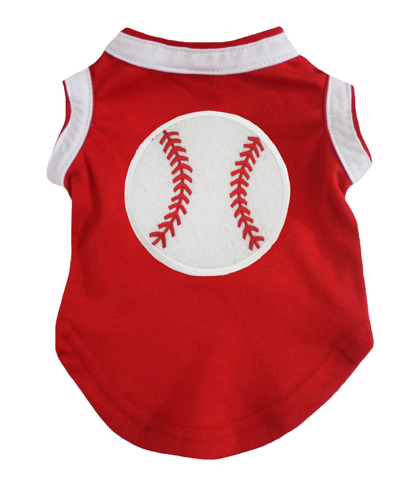 Petitebella Baseball Puppy Dog Shirt (Red, Xxx-Large)