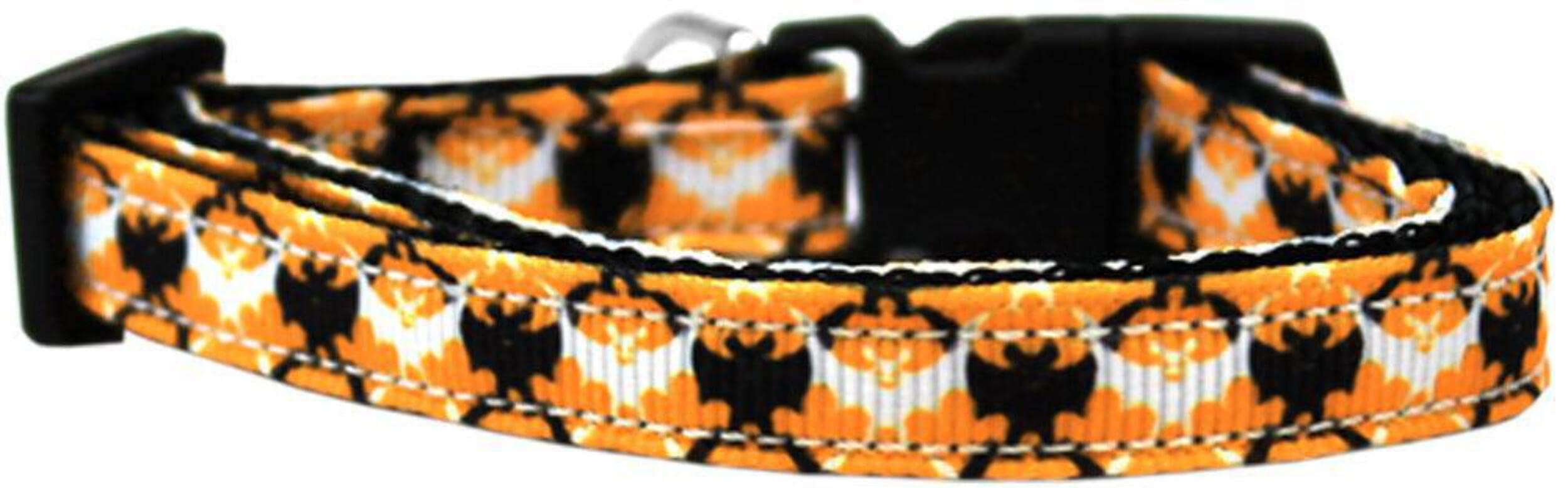 Mirage Pet Products Bat Argyle Nylon Dog Collar Martingale, Large
