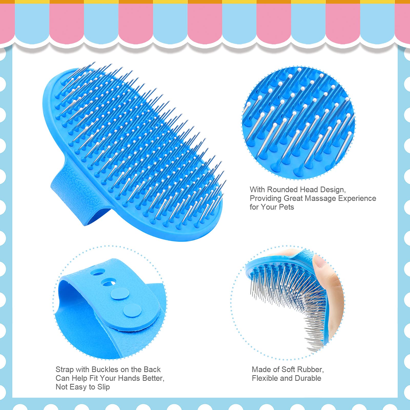 Rabbit Grooming Kit, Rabbit Brush For Shedding With Bunny Nail Clipper, Rabbit Nail Trimmers With Pet Combs For Hamster Guinea P