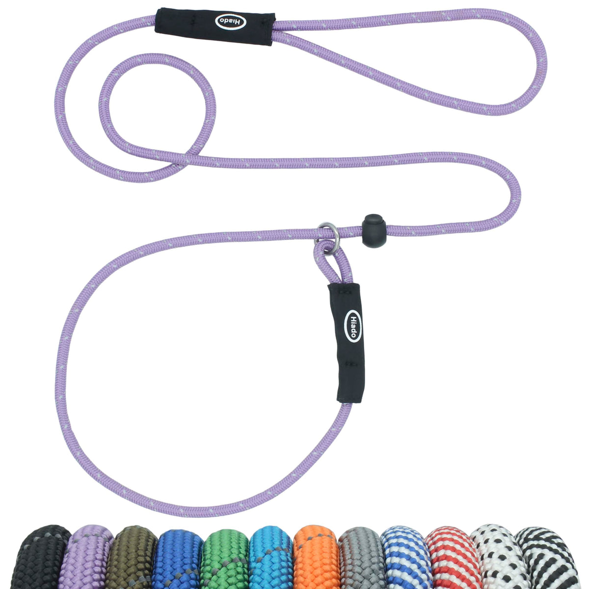 Hiado Slip Lead Dog Leash Reflective Soft With Stopper Loop Rope Training No Pull For Small Medium Dogs 6Ft Lavender