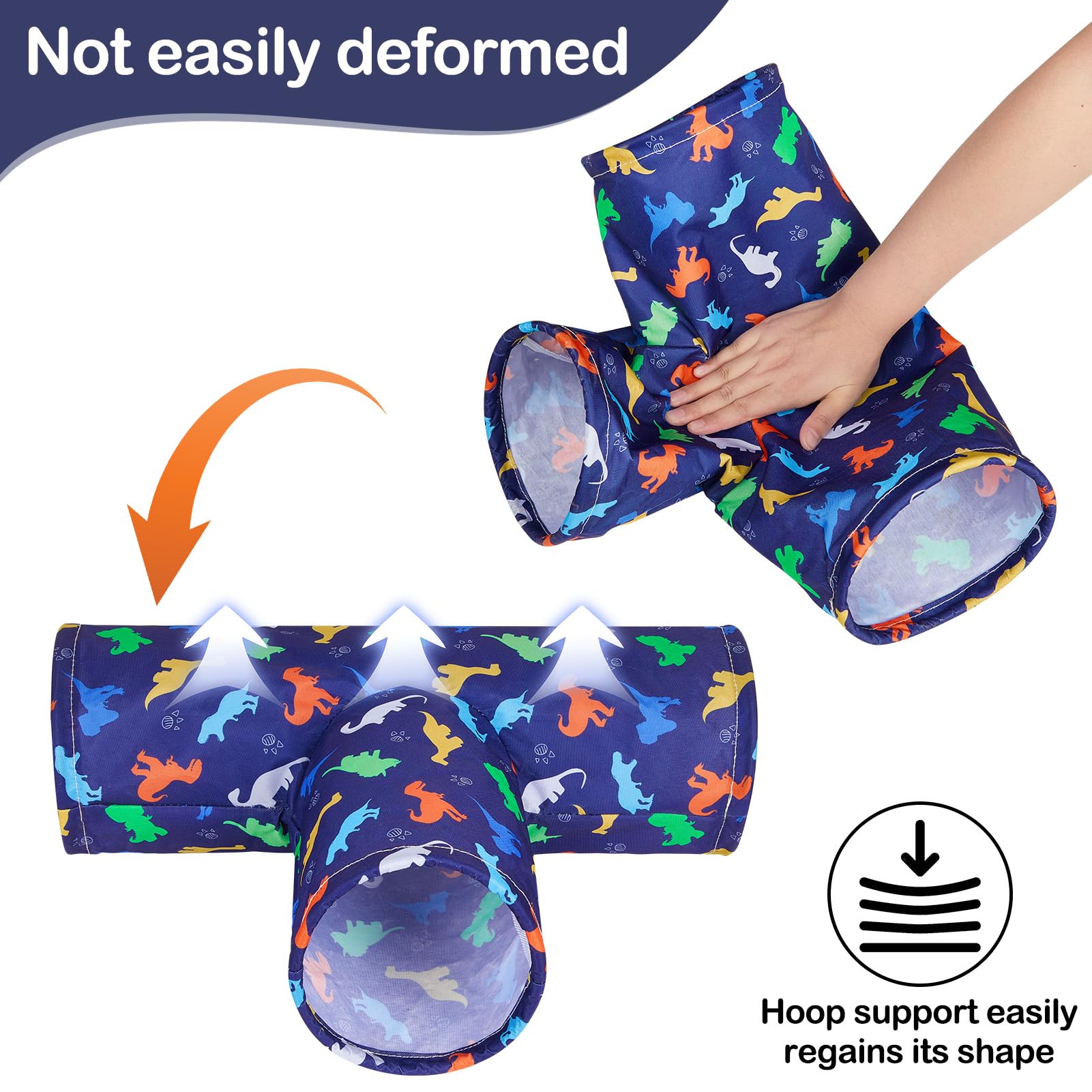 Bienbee Guinea Pig Tunnel, 3 Way Washable Guinea Pig Hideout,Foldable Rabbit Tunnel Guinea Pigs Toys For Bunny Hamster Chinchill