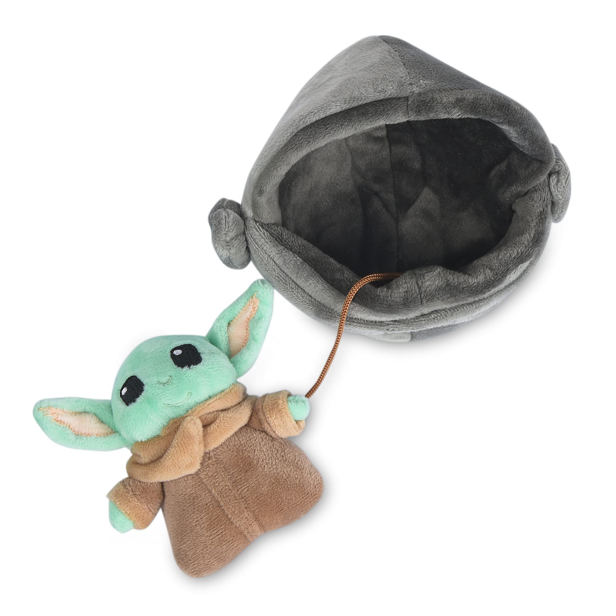 Star Wars For Pets Baby Yoda The Child In Cradle Ball Figure Dog Toy | Small Plush Toys Fabric Plush Dog Toy, Squeaky Plush Toys