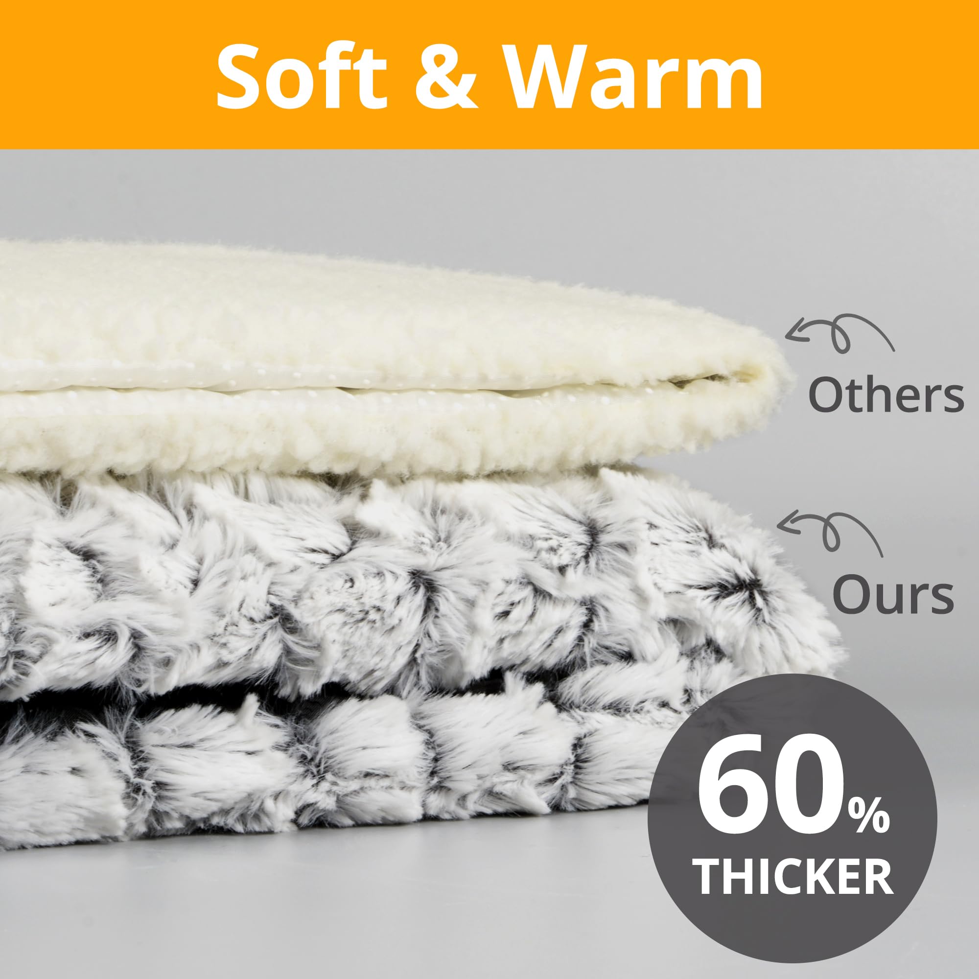 Petace Self Warming Cat Bed, 24'' X 18'' Ultra Soft Cat Dog Pet Heating Pad For Indoor Outdoor, Non-Slip Heated Cat Mat Thermal