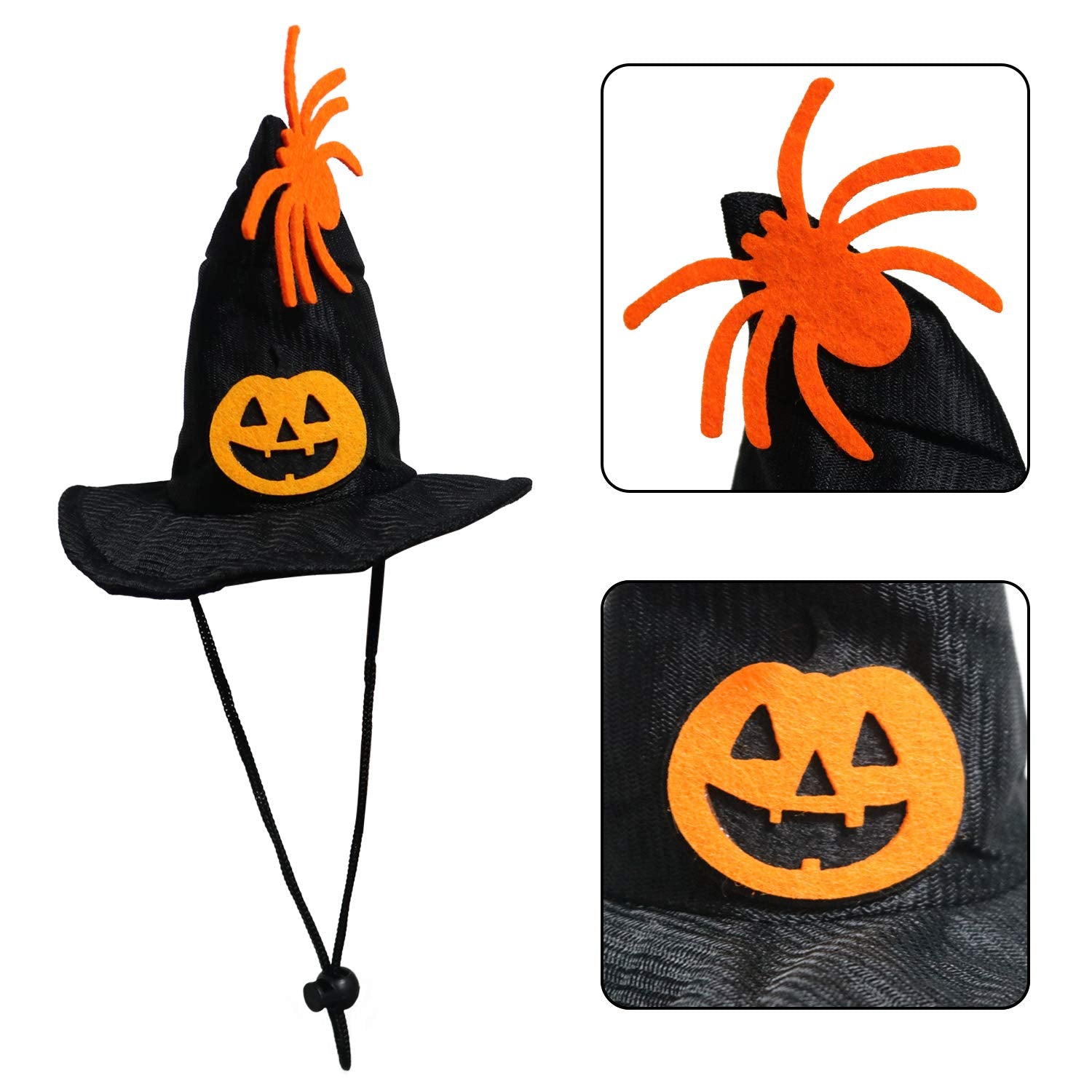 Rypet Cat Halloween Costume - Halloween Cat Collar With Bells And Halloween Pumpkin Hat Cat Costume Suit For Cats And Small Dogs