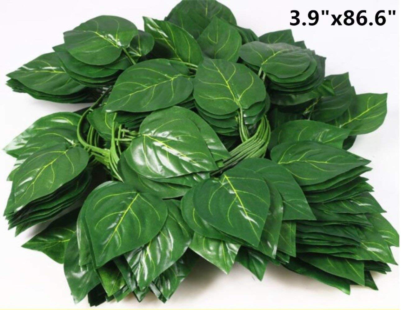 Hamiledyi Reptile Vines Flexible Bend A Branch Jungle Vines Plastic Terrarium Plant Leaves Pet Habitat Decor For Lizard Frogs Snakes And More Reptiles (Pack Of 3)