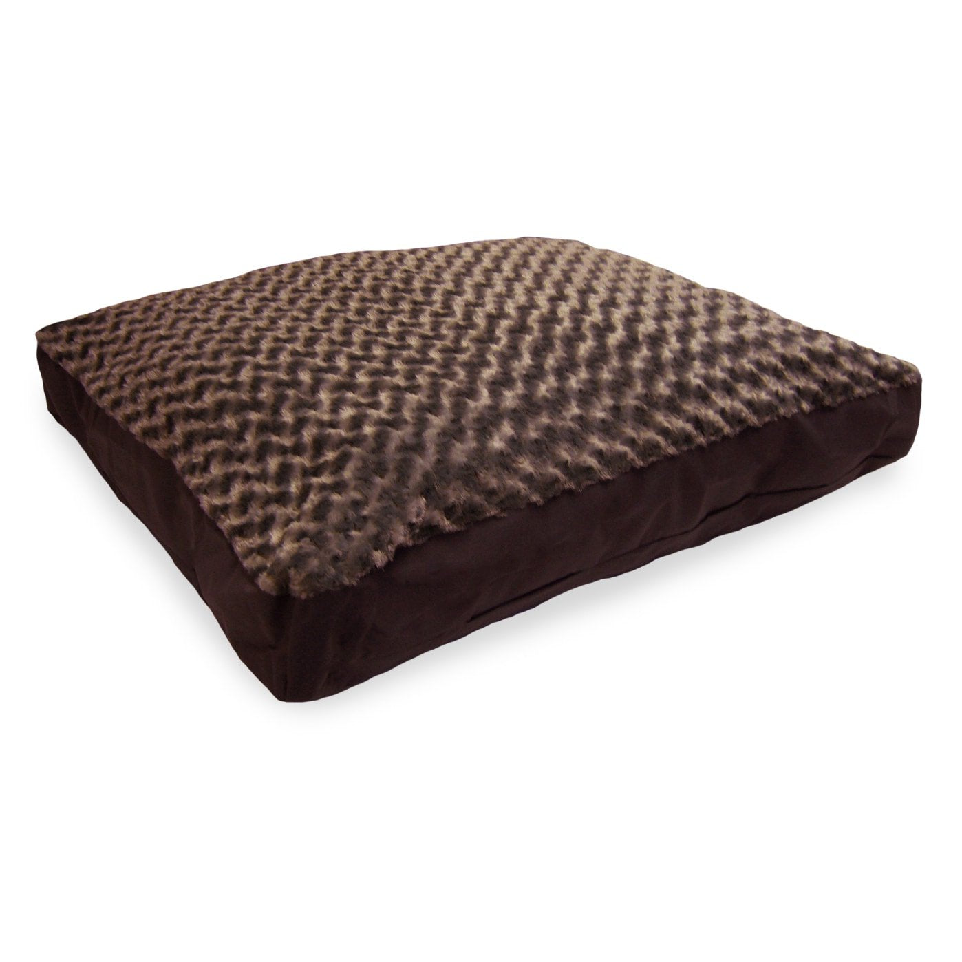 Furhaven Pet Bed for Dogs and Cats  Ultra Plush Curly Faux Fur and Suede Mattress Pillow Cushion Dog Bed, Removable Machine Was