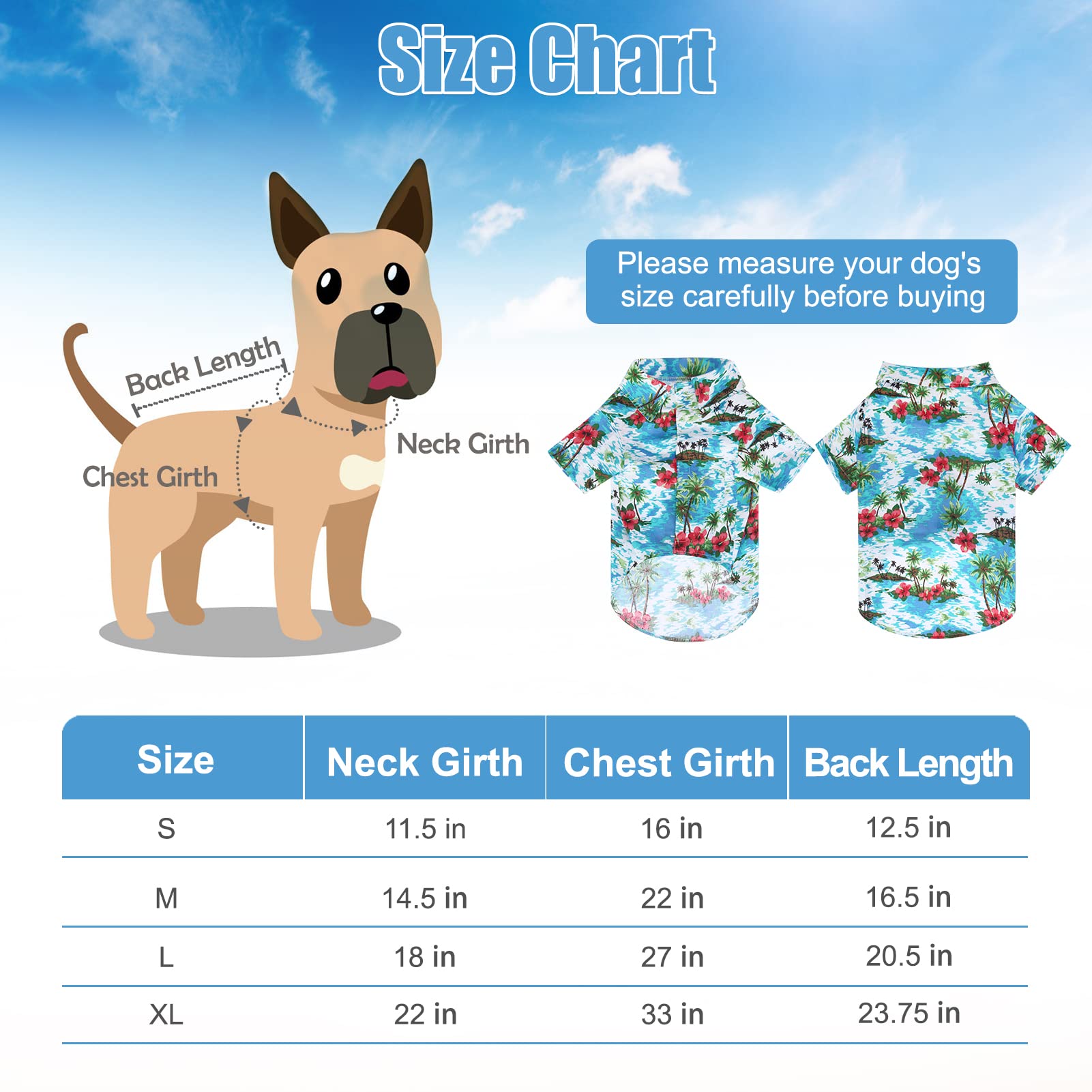 Expawlorer Dog Hawaiian Shirt - Dog Summer Clothes, Breathable Dog Polo T-Shirts With Floral And Sea Island Pattern,Puppy Outfit