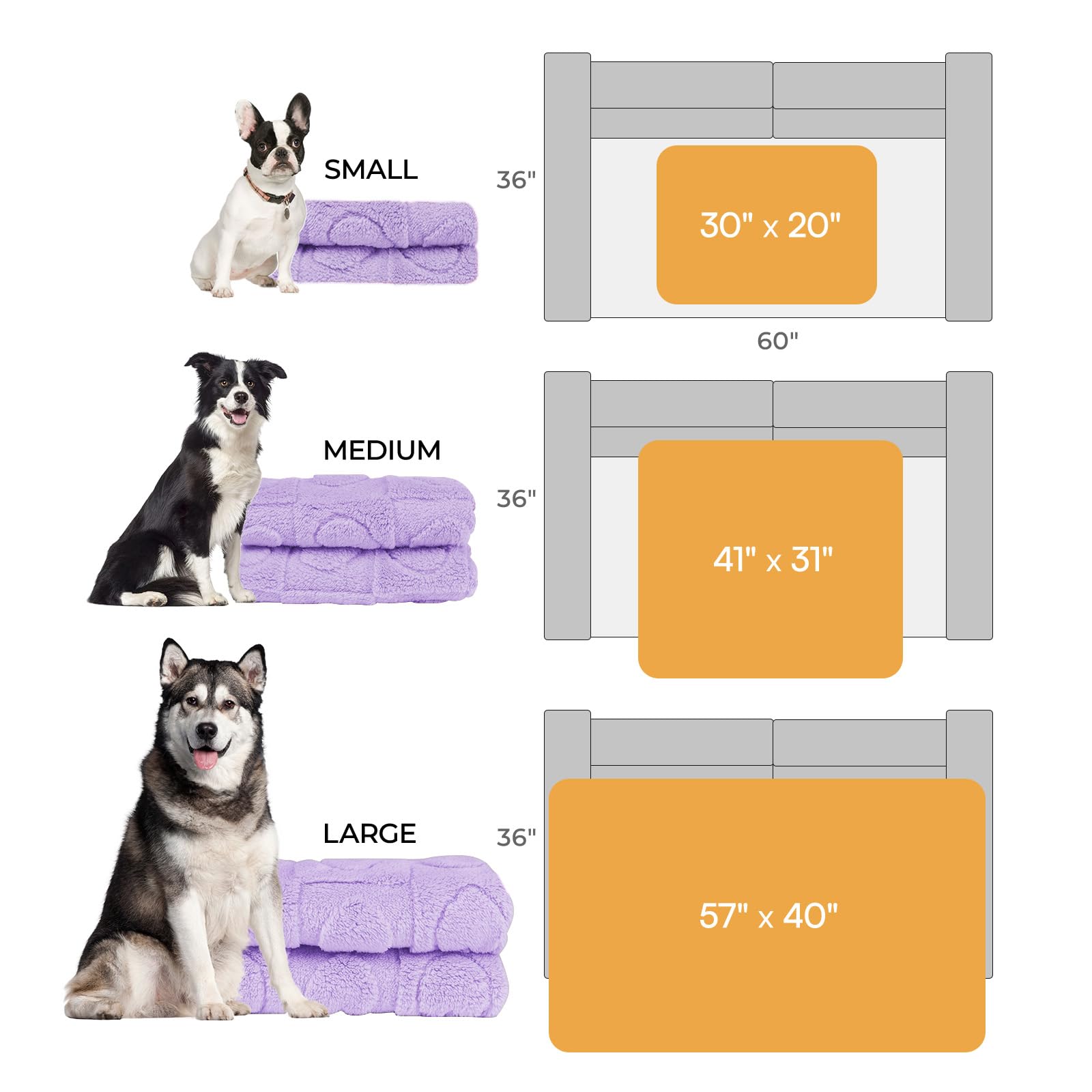 Luciphia Small Dog Blanket Washable Pet Bed Cover Soft Fluffy Puppy Blanket with Premium Fleece 300GSM Cozy Calming Cat Blankets