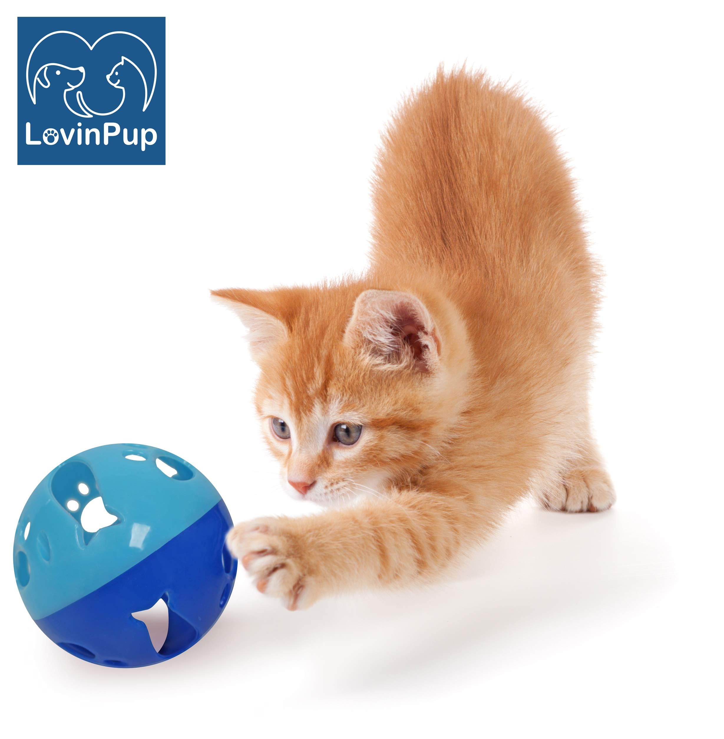 Lovinpup Cat Ball Toy With Bell Larger Size, Bells Jingle As Balls Roll, 3 Pack, Set Of 3 Cat Toys For Small Or Large Cats, Or O