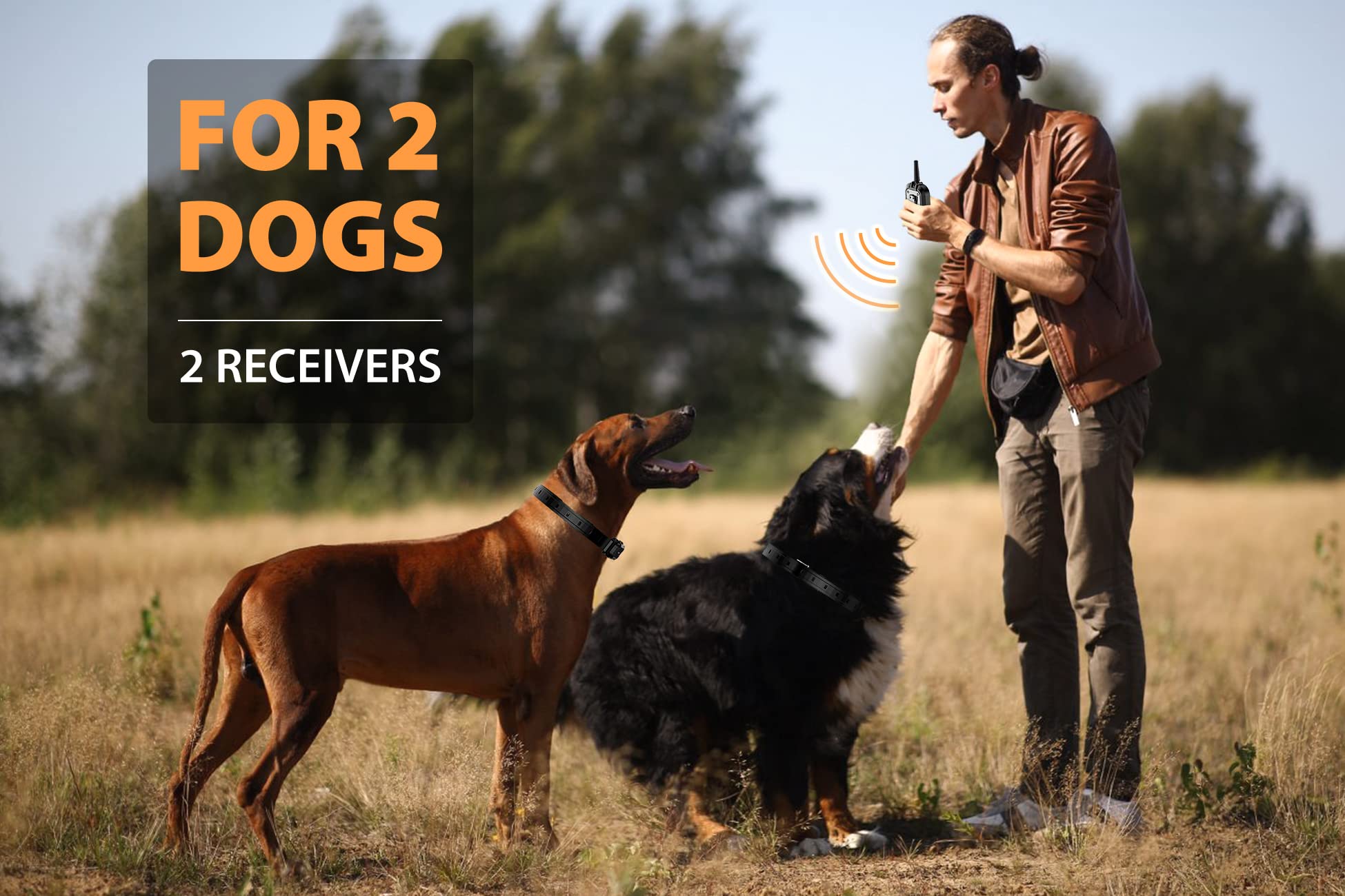 Patpet Dog Shock Collar For 2 Dogs - 3/4 Mile Range E Collar For Dogs Training Collar For Large Dogs (15-140Lbs)