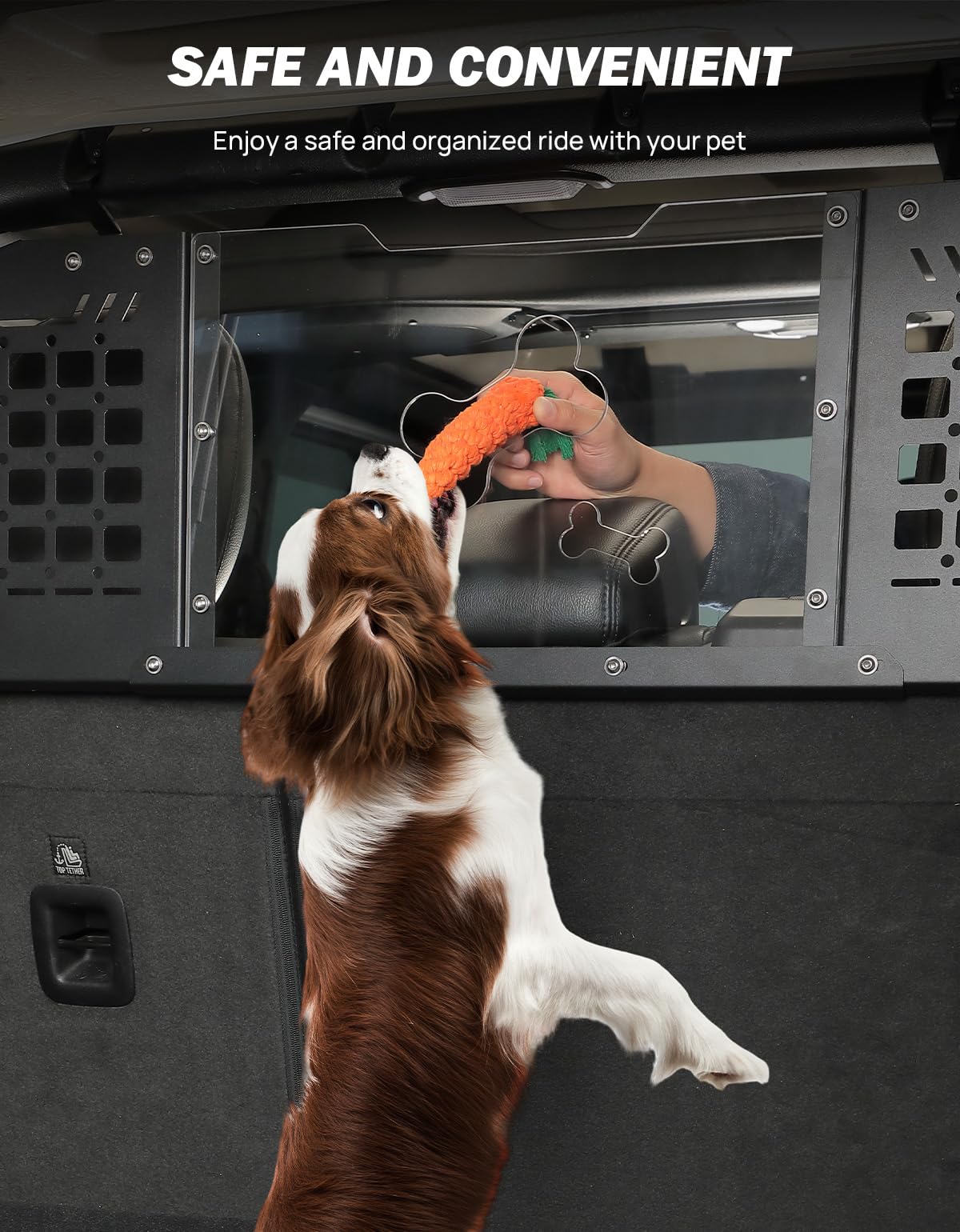 Joytutus Heavy Duty Dog Car Barrier For Wrangler Jl 2018-2024, Molle Compatible Dog Car Barrier For Cargo Area Car Divider, No D