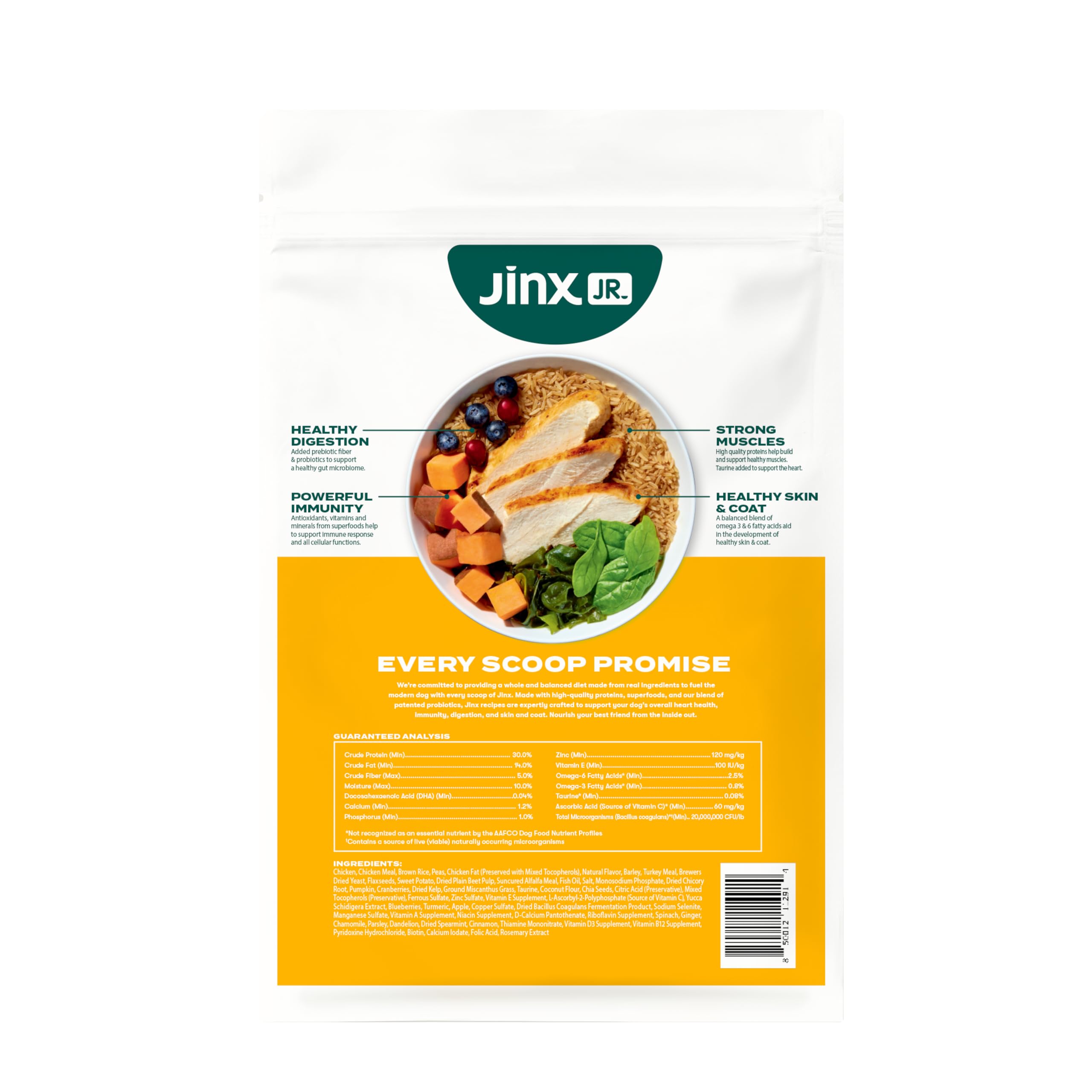 Jinx Premium Dry Dog Food, Puppy - Real Chicken, Brown Rice & Sweet Potato Kibble for Puppies with DHA, Protein & Calcium for Br