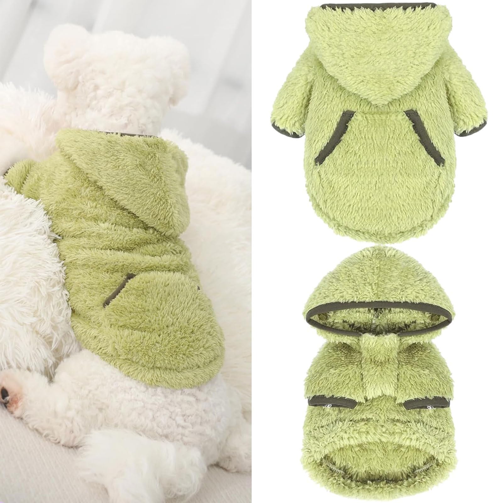 Puppy Sweater Small Dog Sweater Warm Fuzzy Velvet Sweaters Dog Winter Clothes For Small Dogs Girl & Boy, Pet Coats, Cat Apparel