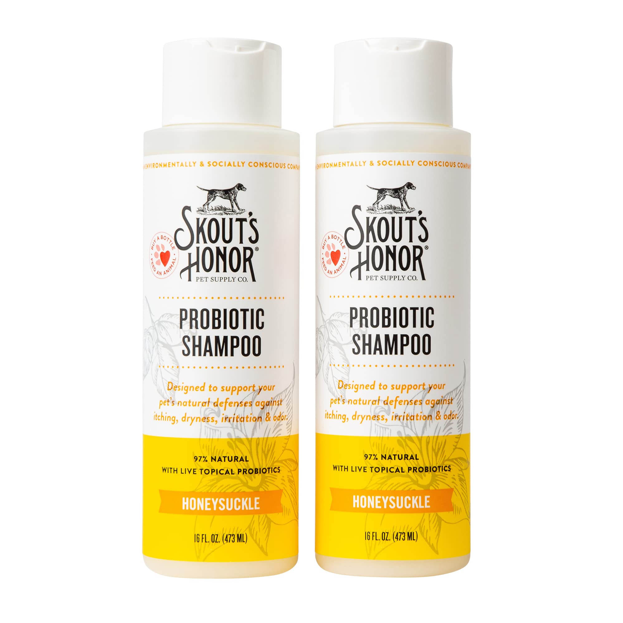 Skout'S Honor Probiotic Pet Shampoo (Honeysuckle) For A Healthier Skin And Coat