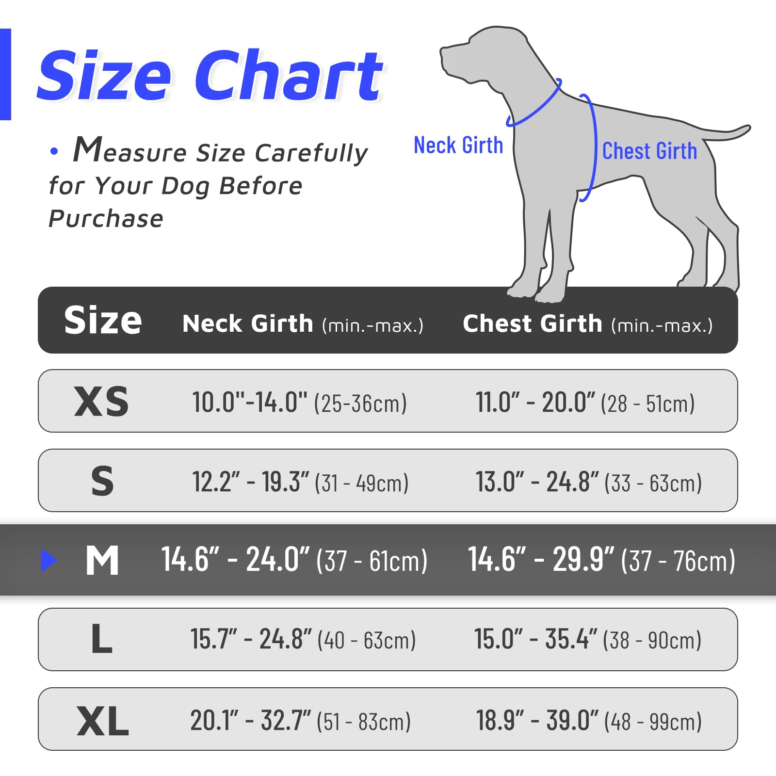 Eagloo Dog Harness Medium Sized Dog, No Pull Service Vest With Reflective Strips And Control Handle, Adjustable And Comfortable For Easy Walking, No Choke Pet Harness With 2 Metal Rings, Blue, M