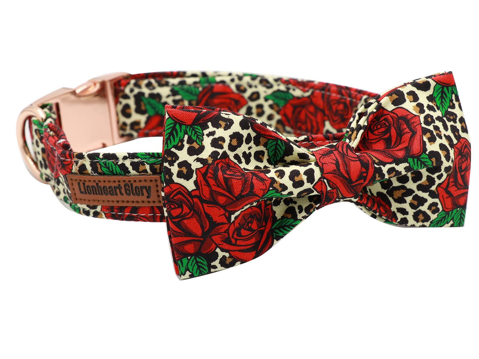 Lionheart Glory Premium Dog Collars, Bowtie Dog Collar, Adjustable Heavy Duty Dog Collar With Bow For Small Dogs