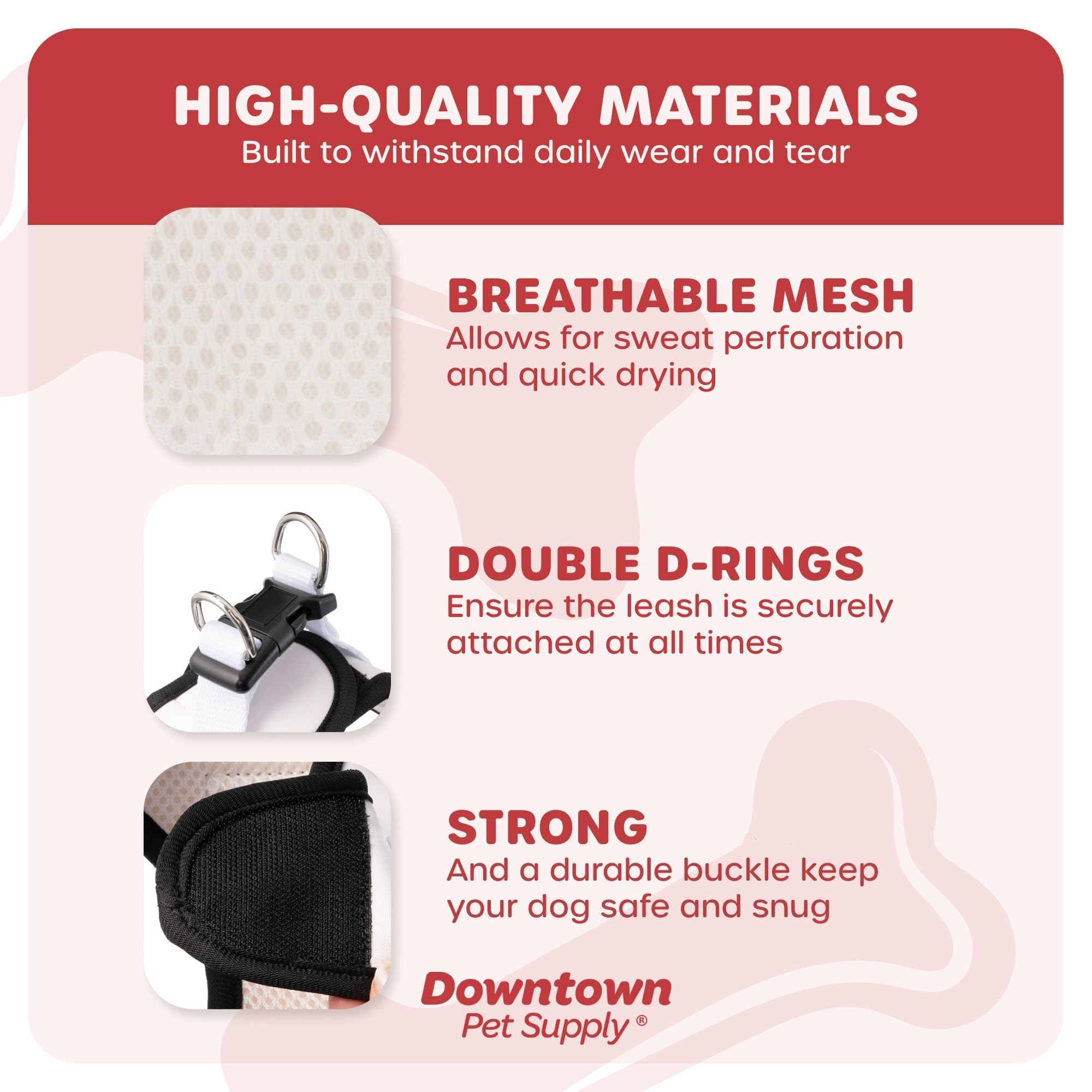 Downtown Pet Supply Step in Dog Harness for Small Dogs No Pull, Small, Doodle - Adjustable Harness with Padded Mesh Fabric and R