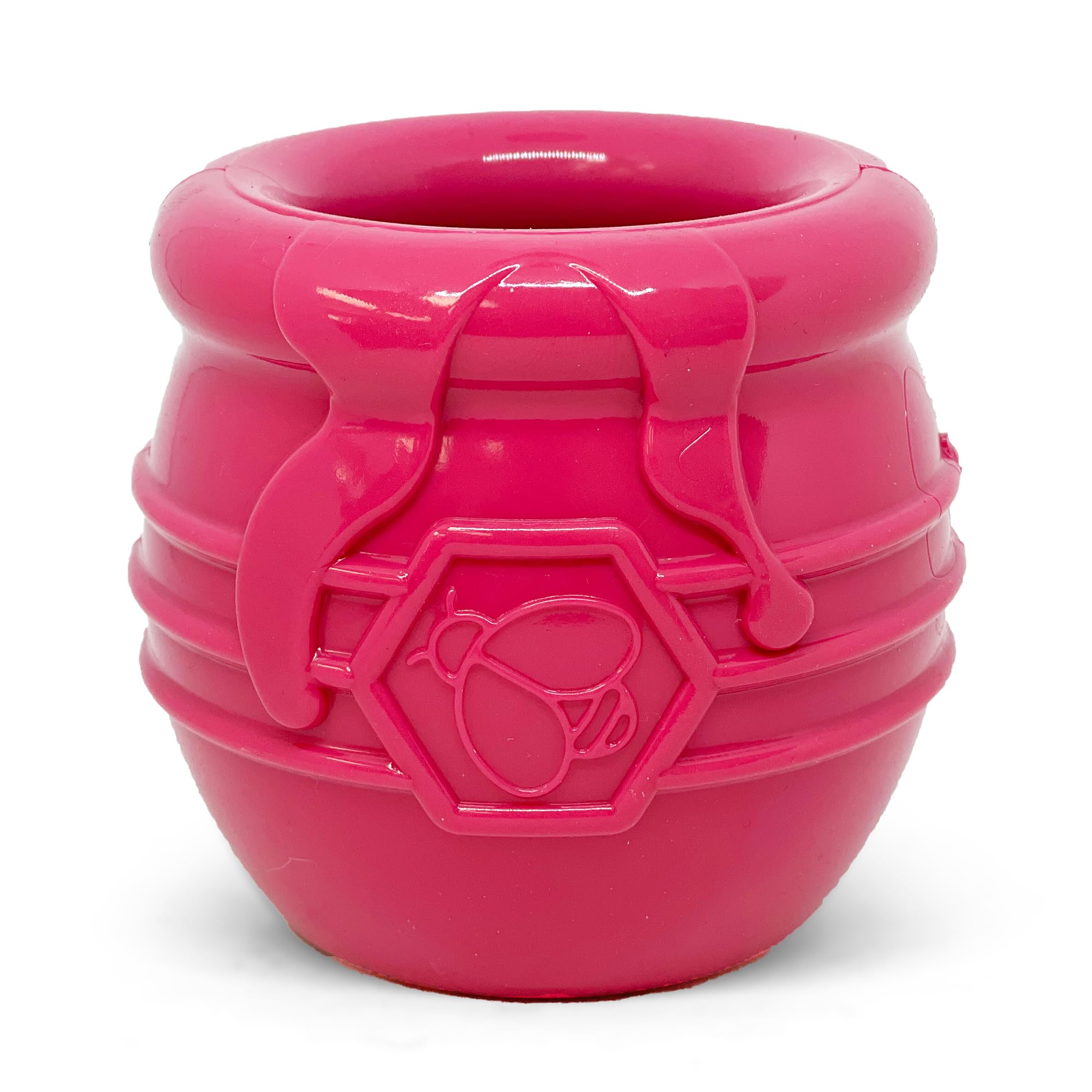 SodaPup Honey Pot - Durable Dog Treat Dispenser & Enrichment Toy Made in USA from Non-Toxic, Pet Safe, Food Safe Natural Rubber 