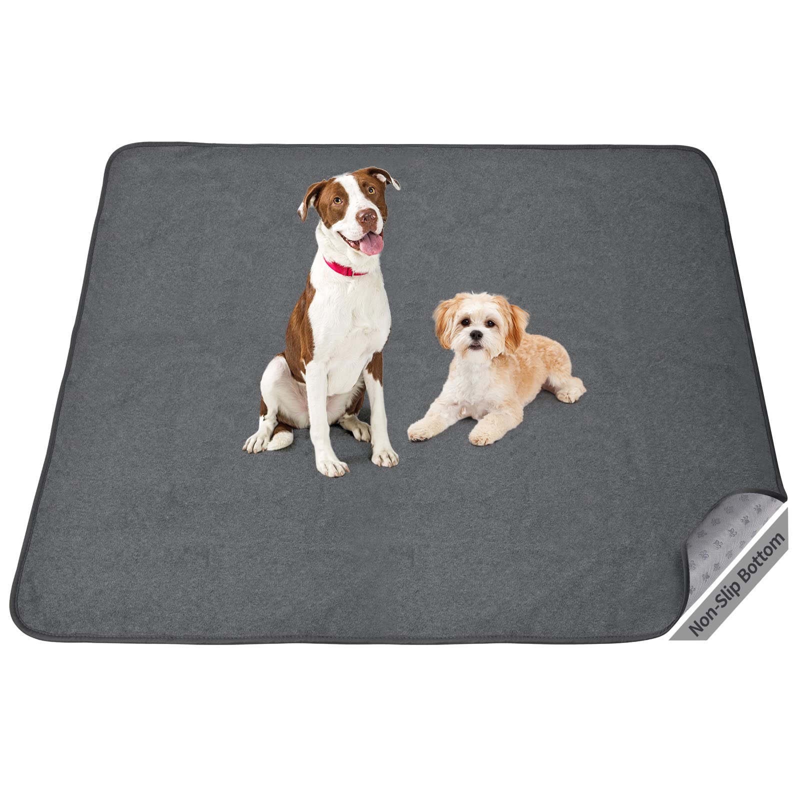 Washable Pee Pads For Dogs, 60X60 Reusable Whelping Pads, Absorb Dog Mats Non-Slip Puppy Training Pads For Whelping, Potty, Trai